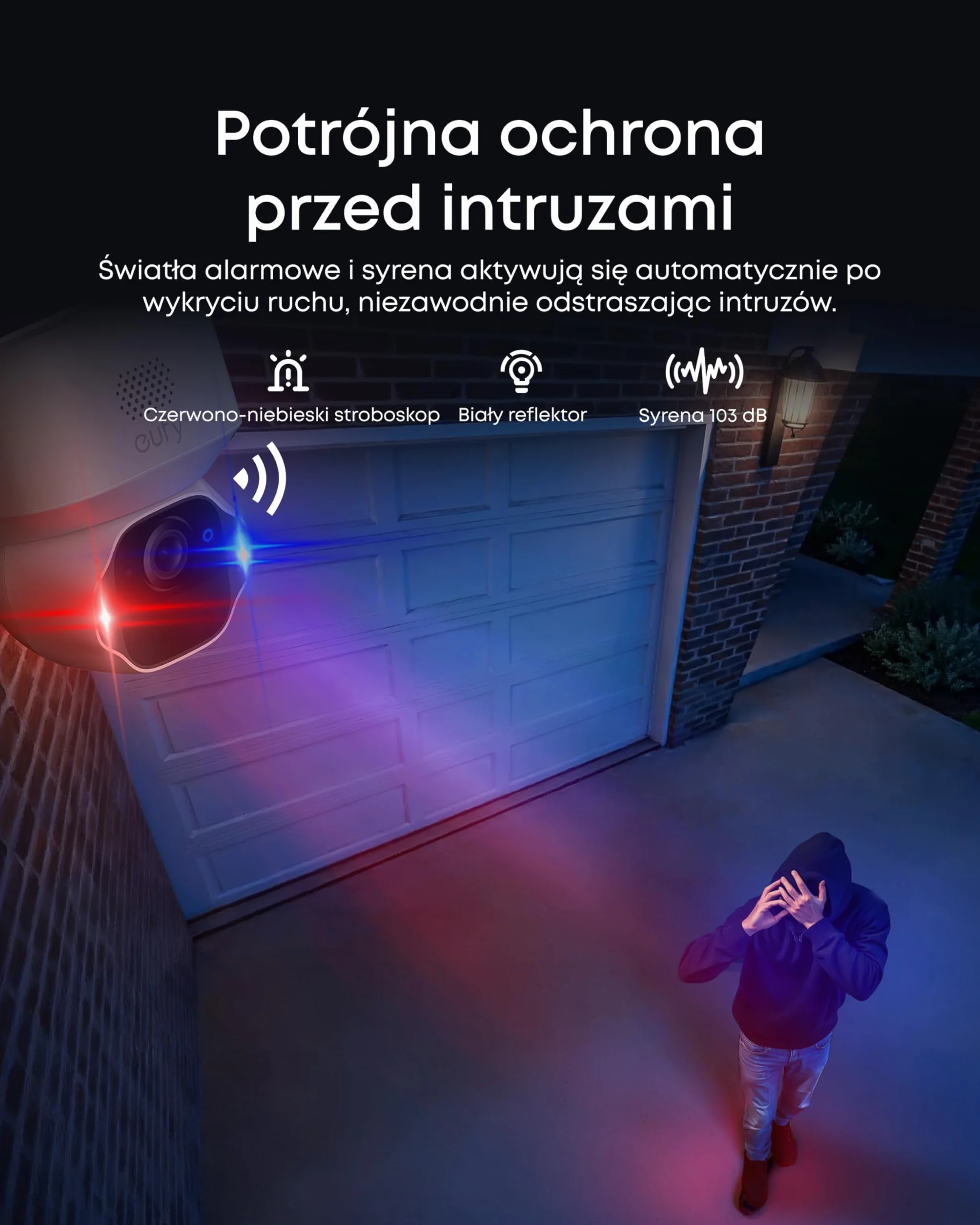 eufy SoloCam E42, 360° Pan, AI Tracking, jakość 4K, bezprzewodowa, eufy Outdoor Security Camera, bez kosztów subskrypcji (Tylko pokój)