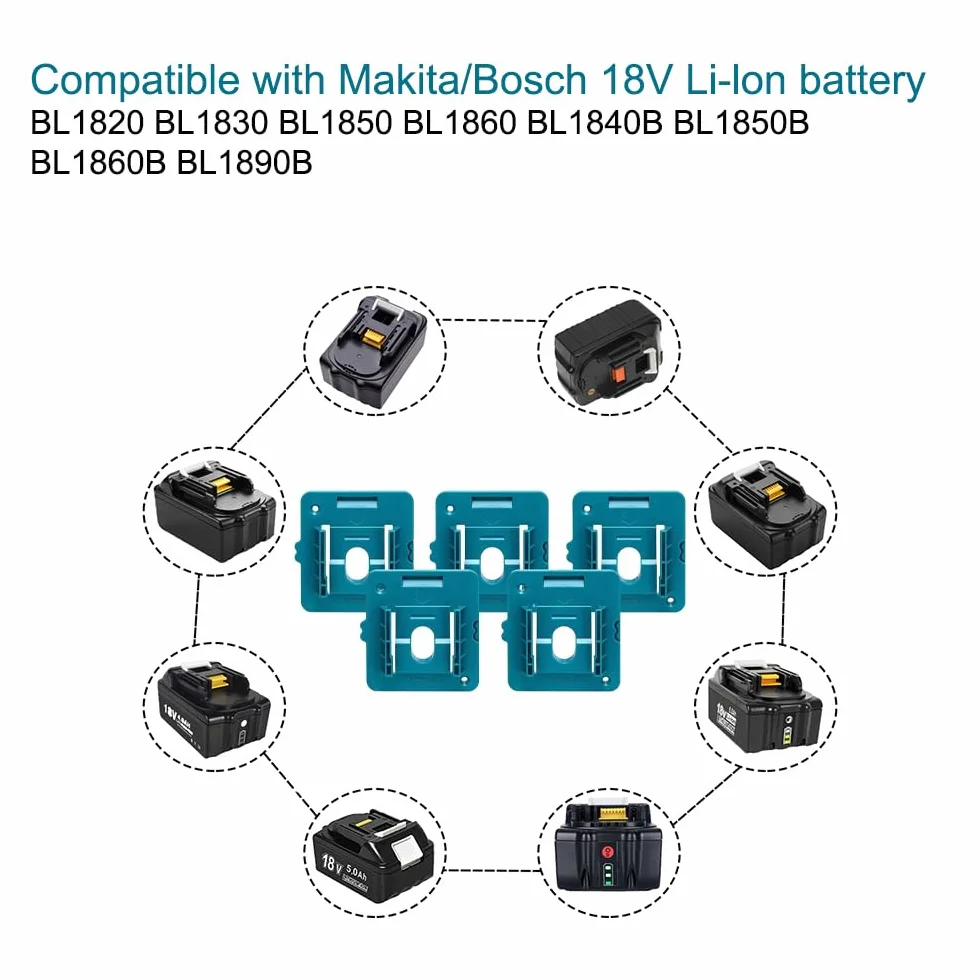 Uchwyt baterii do Makita 18 V uchwyty na baterie uchwyt dokujący pasuje do BL1860 BL1850 BL1840 BL1830