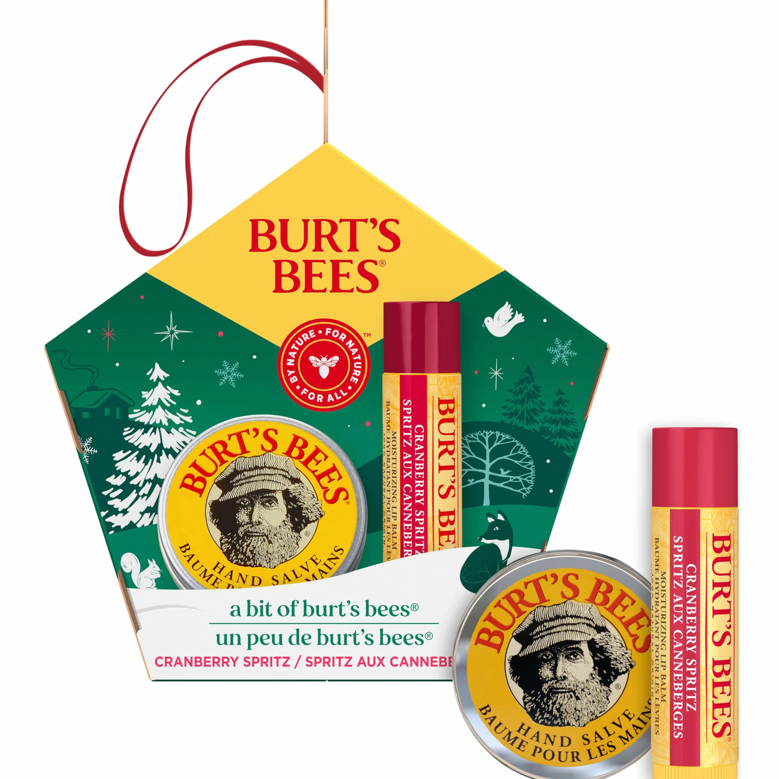 Burt's Bees Cranberry Spritz balsam do ust i balsam do rąk w opakowaniu