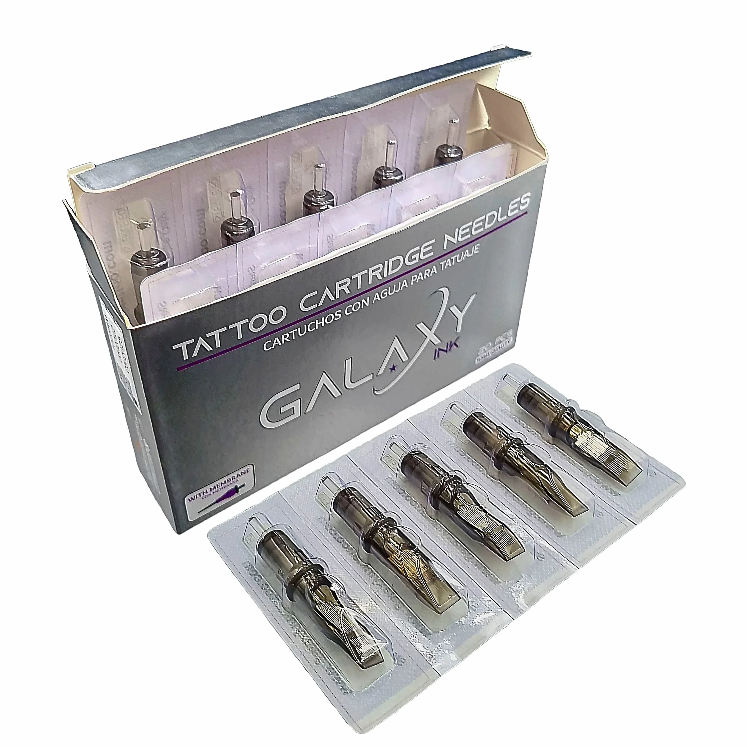 GALAXY INK - Cartucho 9 ROUND SHADER (0.30mm) para tatuaje - Caja 20 unidades