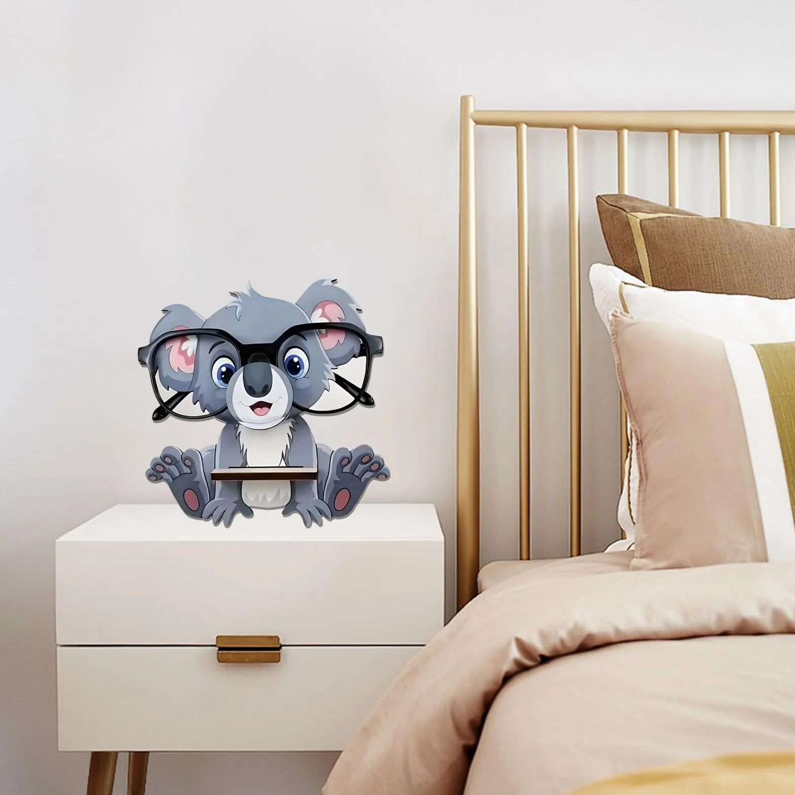 Koala stojak na okulary z drewna, zabawny stojak na okulary, stojak na okulary, stojak na okulary przeciwsłoneczne, do sypialni, biura, na biurko