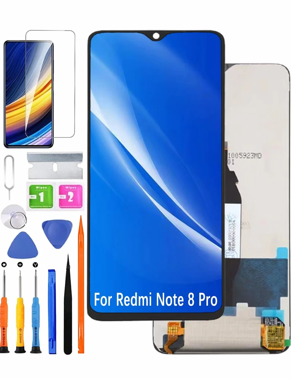 Zamiennik oryginalnego wyświetlacza do Redmi Note 8 Pro, 2015105 M1906G7I M1906G7G ekran LCD wyświetlacz dotykowy digitizer zestaw części naprawczych