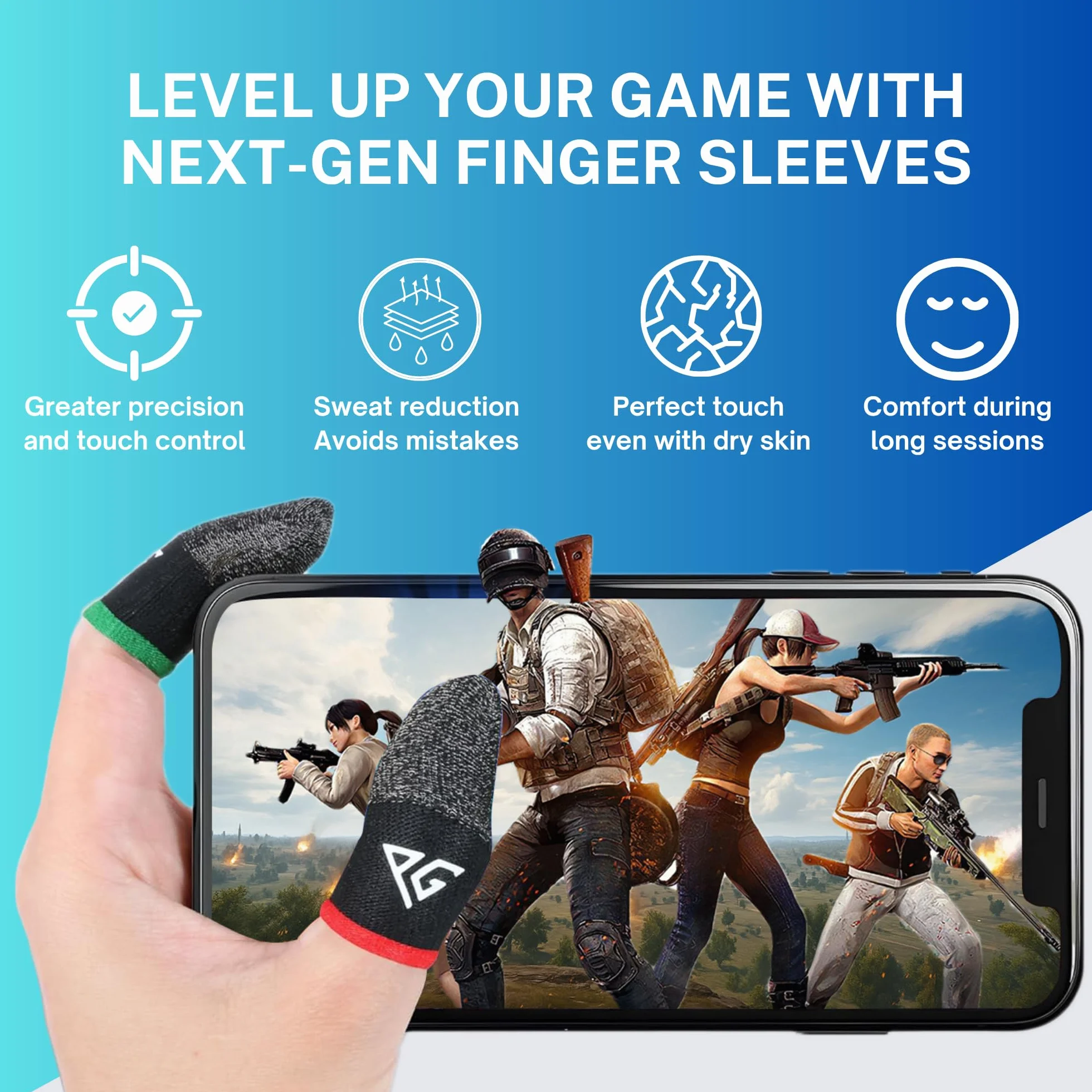 nakładki na palce do gier, gry pubg mobile codm, rękawy na kciuki (Hybryda, Mieszane)