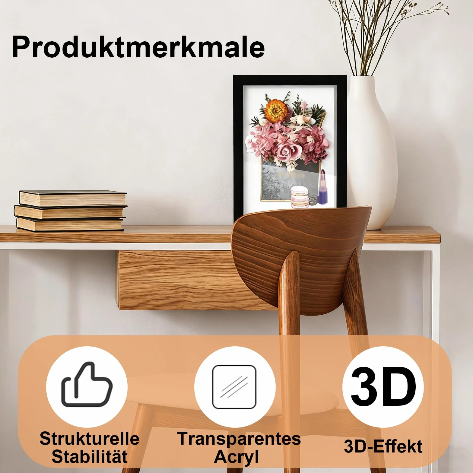 Głęboka ramka na zdjęcia 21 x 30 cm z płytą akrylową 3D