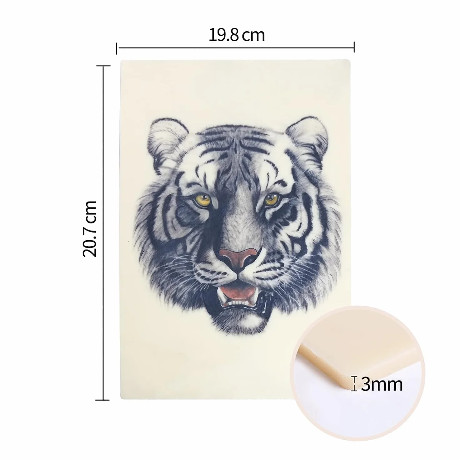 Dragonhawk Tattoo Practice Skin Kit - 5 Sheets 3mm Thick Fake Skin with 20 Transfer Papers for Beginners & Professionals