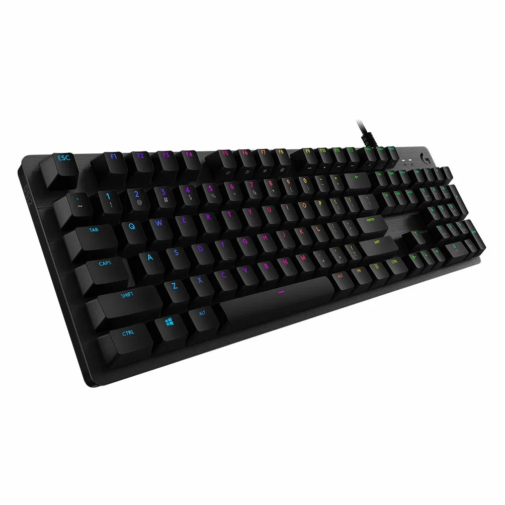 LOGITECH G 512 Klucz do gier MECHANICZNA RGB CARBON LIGHTSYNC Z PRZEŁĄCZNIKIEM GX RED, LAYOUT SKANDYNY