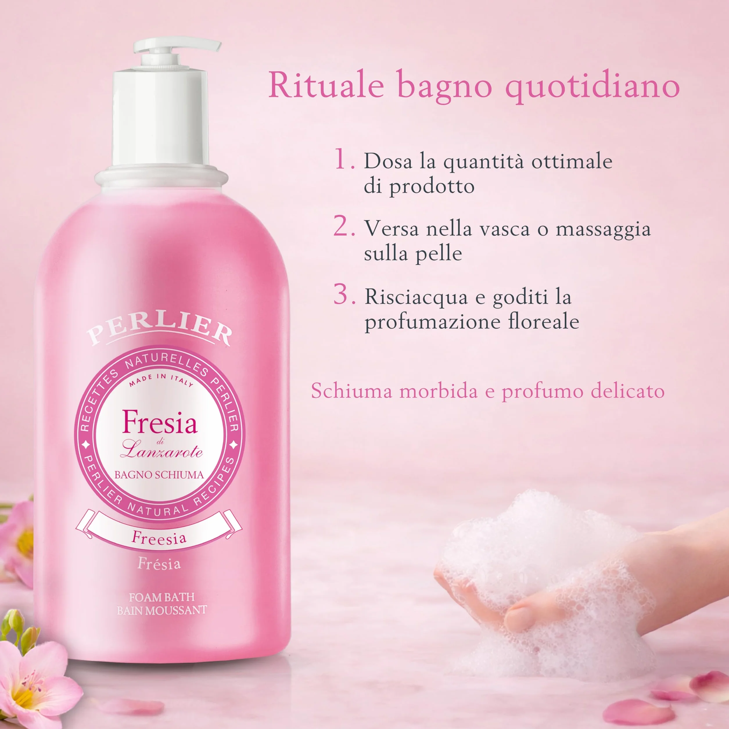 Perlier Płyn do kąpieli Freesie firmy Lanzarote – 3000 ml z dozownikiem