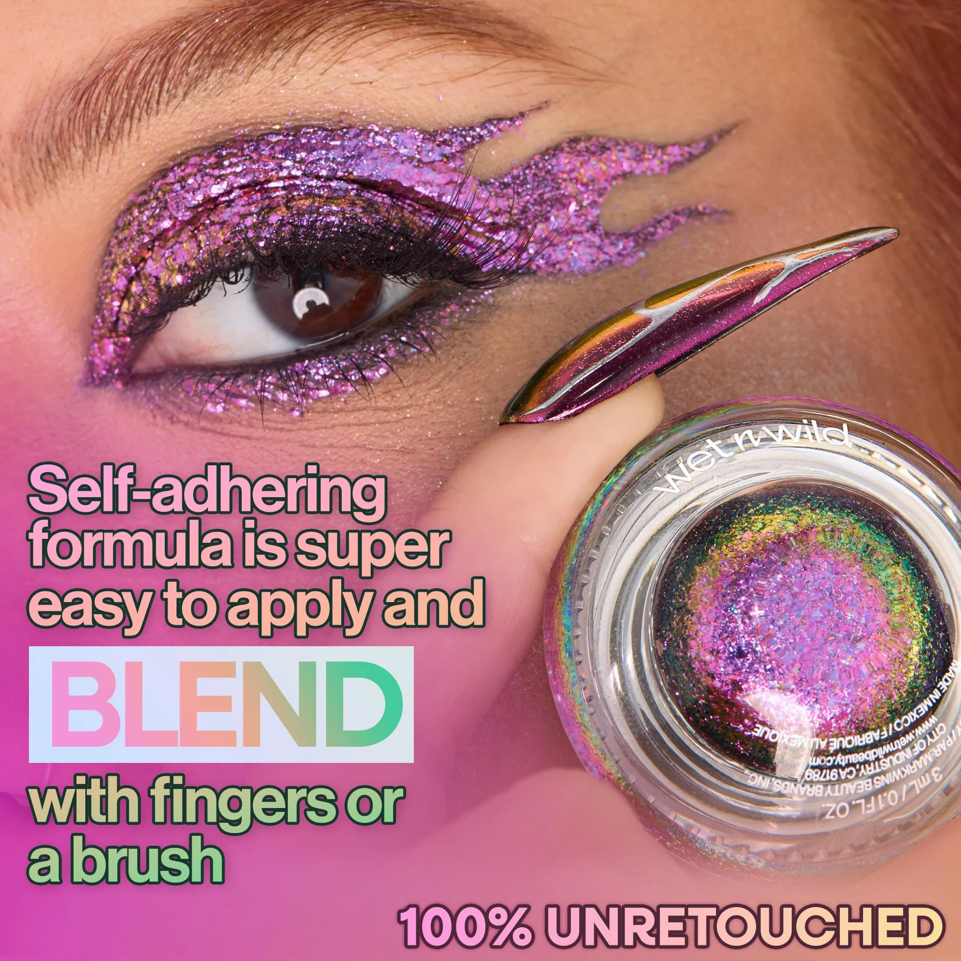 Wet n Wild Chameleon Chrome Eyeshadow Foil, Foliowy Cień do Powiek Odbijający Światło, Wielokolorowe Pigmenty Zapewniające Efekt Tęczy, Samoprzylepna, Łatwa do Rozcierania Formuła, Matrix Moves