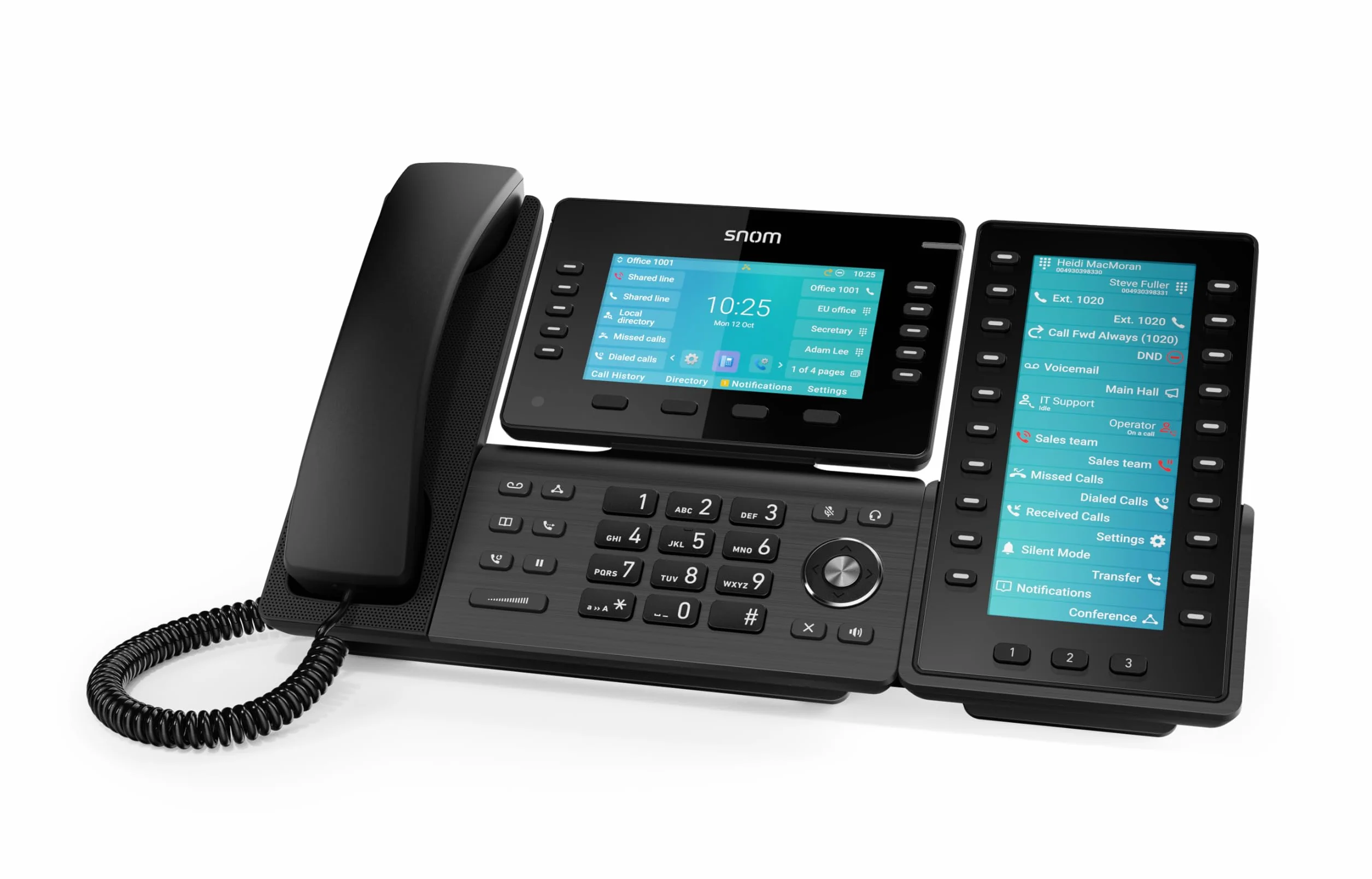 Snom D8C moduł rozszerzający do telefonów stacjonarnych D8xx - kolorowy wyświetlacz TFT 6,8 z 60 programowalnymi przyciskami - USB Plug-and-Play do bezprzewodowego zarządzania telefonami w biurze