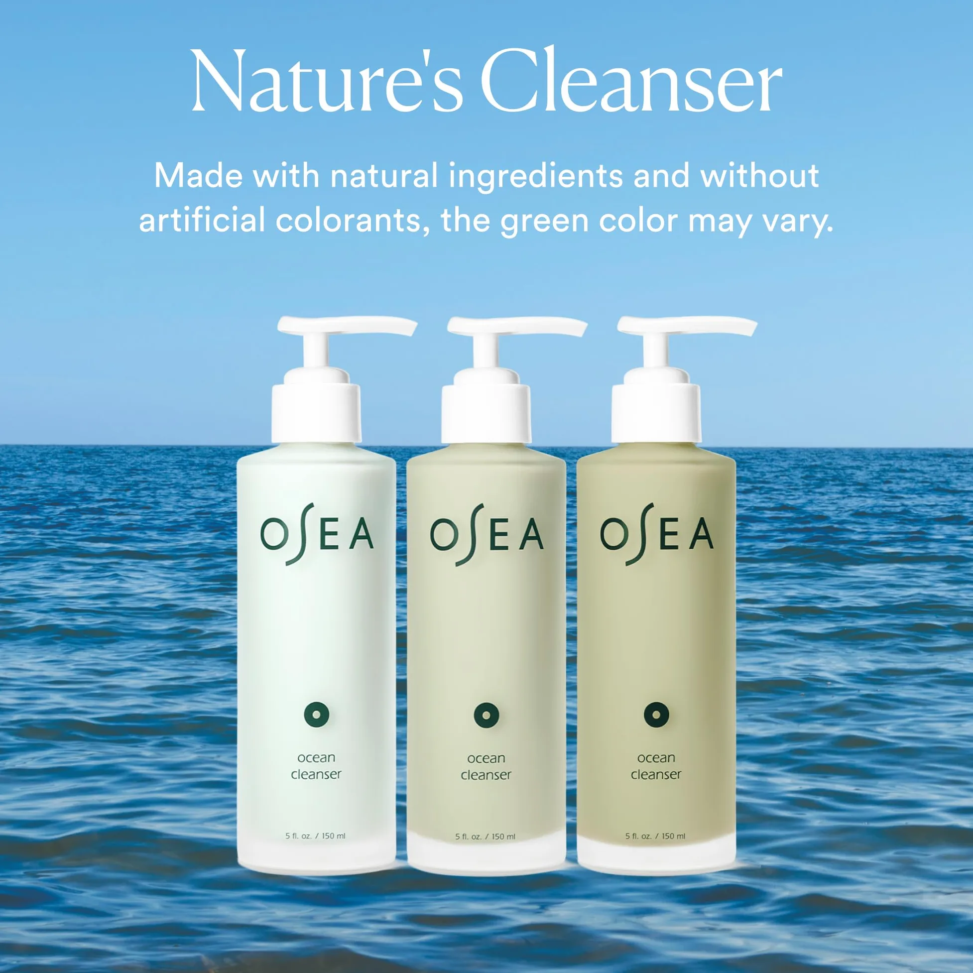 OSEA Ocean Cleanser 140 ml - Odżywczy żel do oczyszczania twarzy - bogaty w minerały płyn do mycia twarzy - delikatny środek do mycia twarzy - Clean Beauty Skincare - wegański i nieokrucieństwo płyn