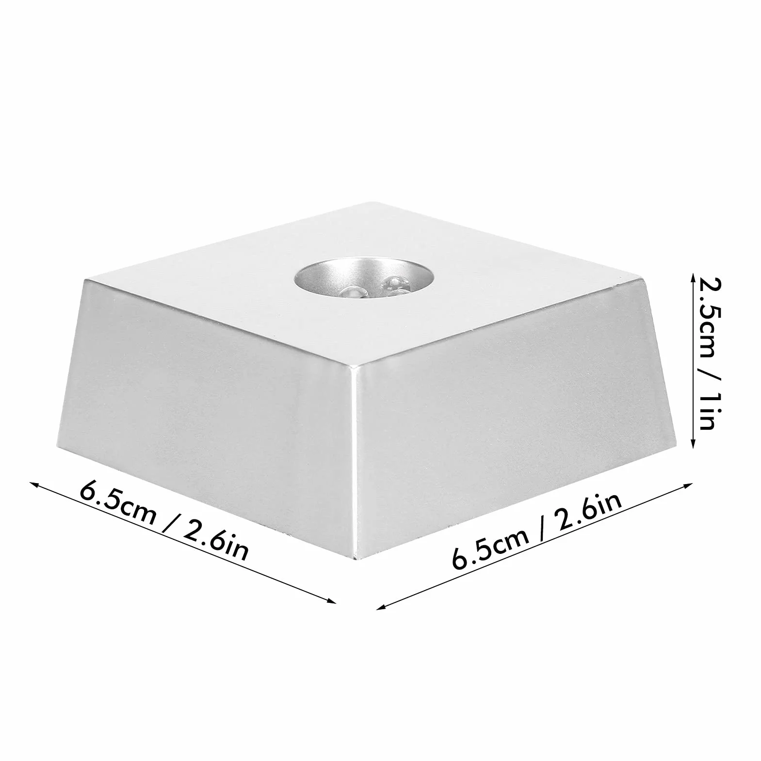 Stojaki Ekspozycyjne Mała Trapezowa Podstawa Oświetleniowa LED ze Szkła Kryształowego 3D Kolorowy