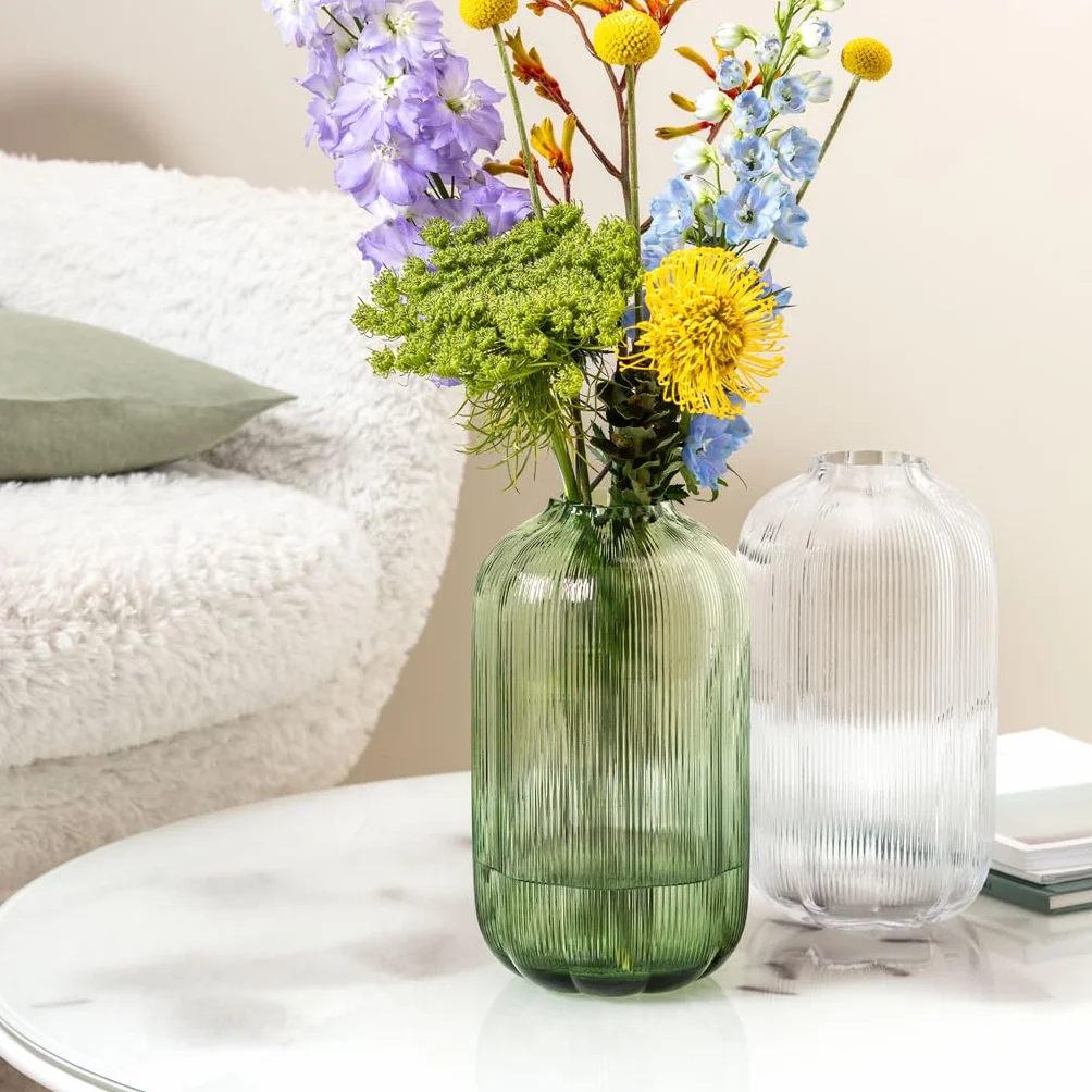 Villeroy & Boch Fleur Vert wazon 28 cm z ręcznie dmuchanego szkła zielony