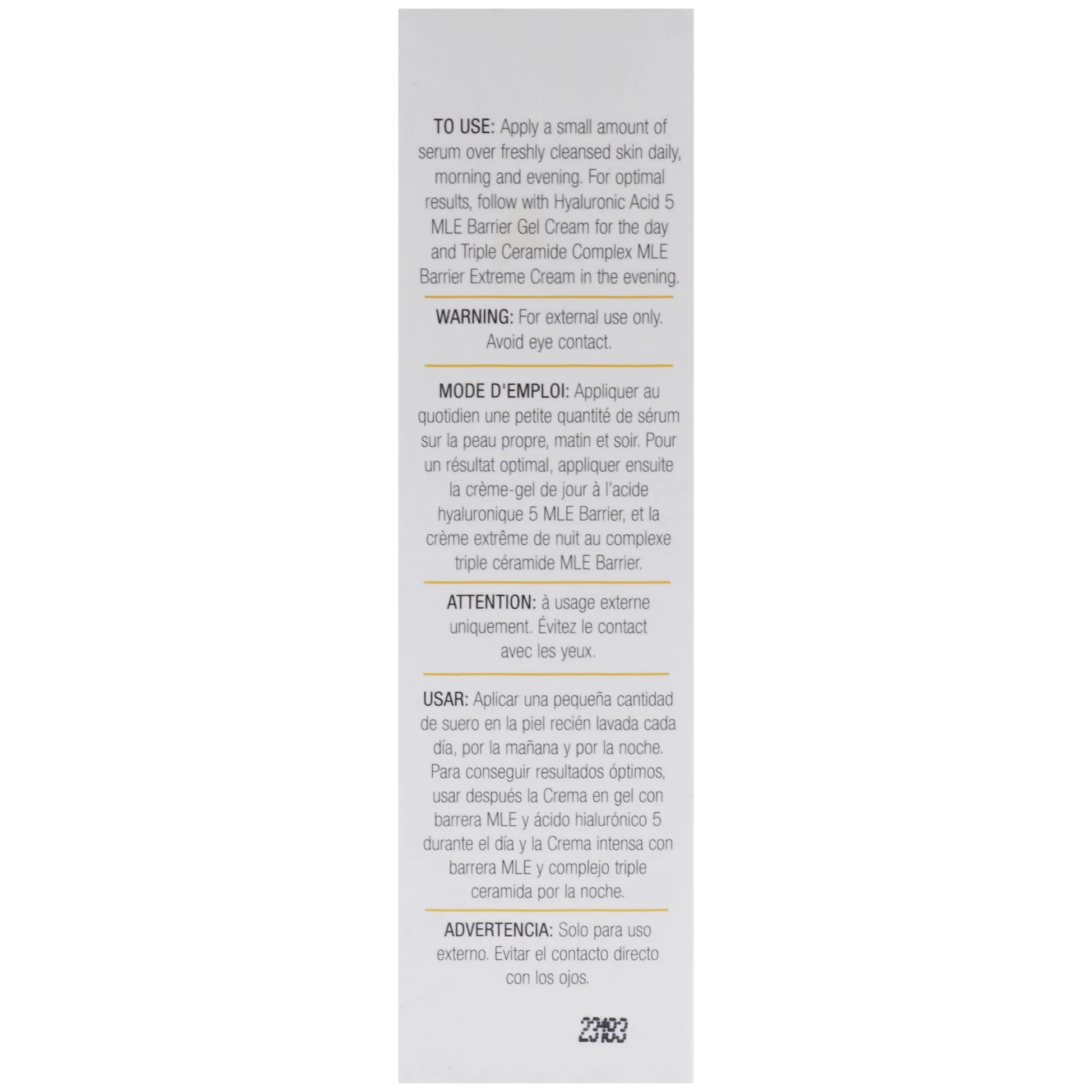 e.fek.tiv Beauty Gotu Kola MLE Barrier Serum - Głębokie nawilżanie i nawilżanie- Skincare- siarczan- wolny- Unisex- 1 fl oz
