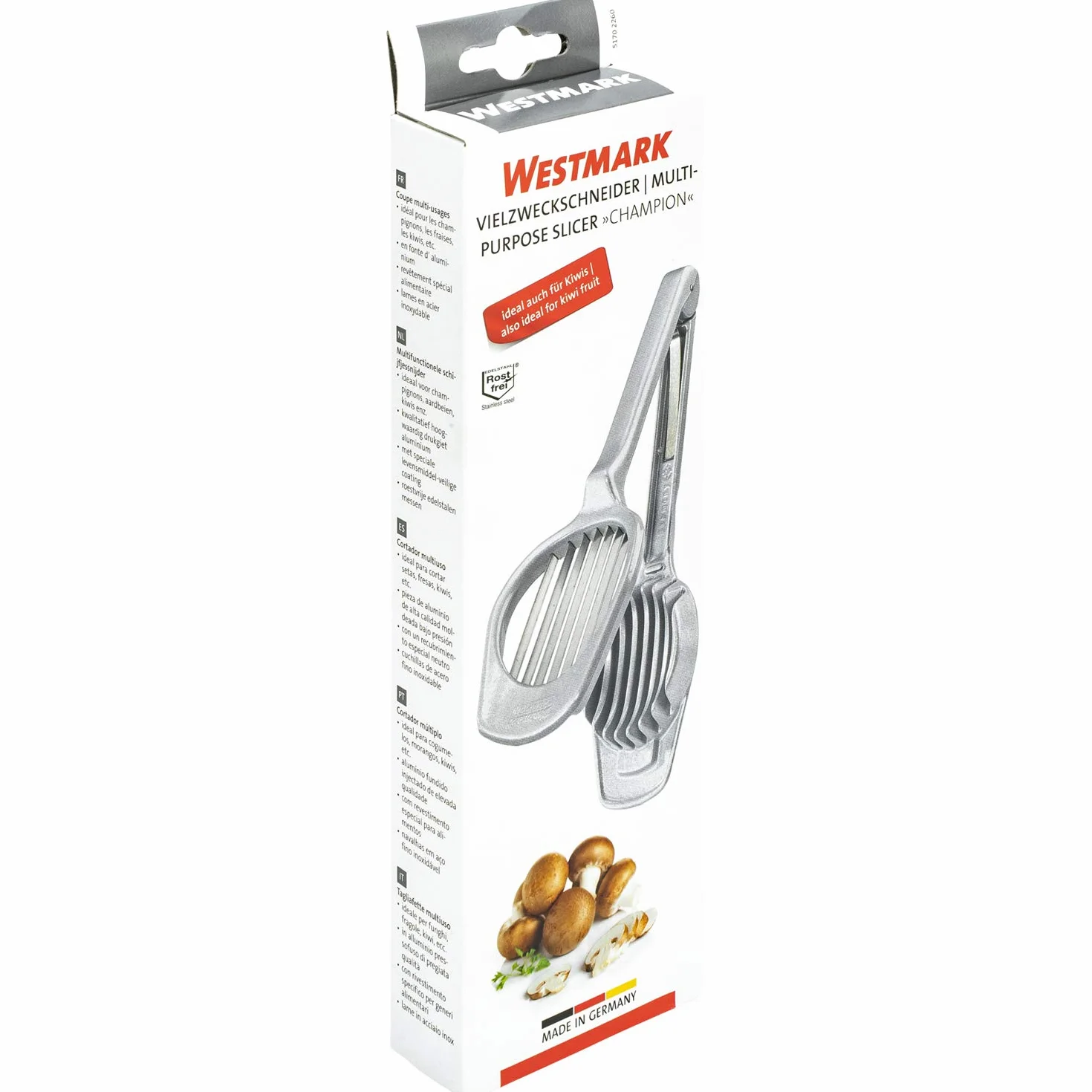 Westmark Krajalnica wielofunkcyjna 19,5 cm Stal nierdzewna Aluminium Srebrna