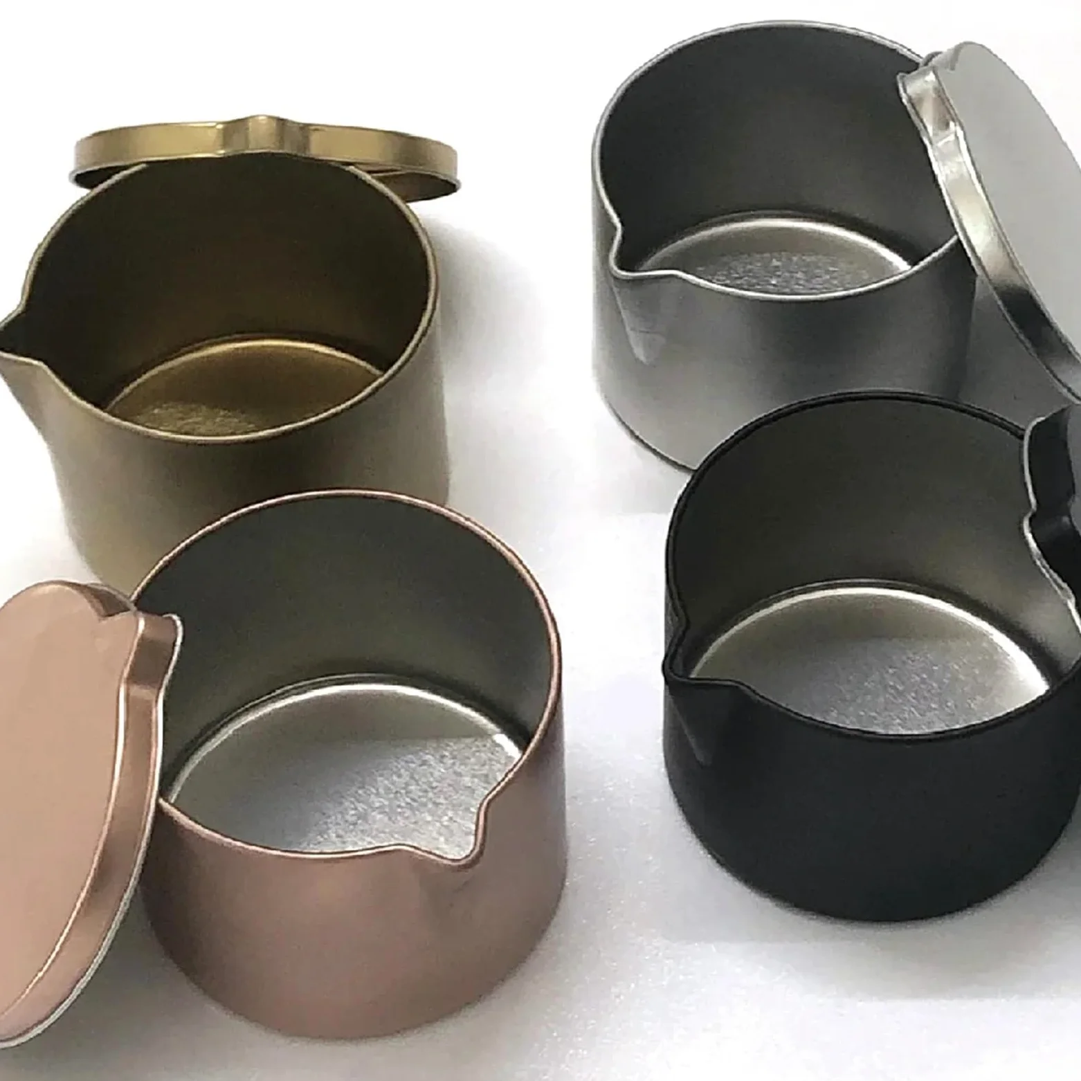 Iron Candle Jars | Multicolor for Candle Making: DIY Candle Containers(Silver-12pcs)