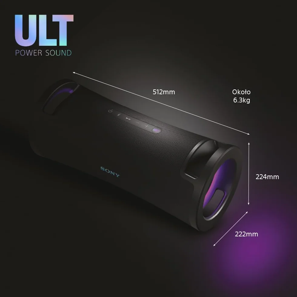 Sony Ult Field 7 SRSULT70B.EU8 Głośnik Bluetooth, Czarny, 100 W, 6.3 kg