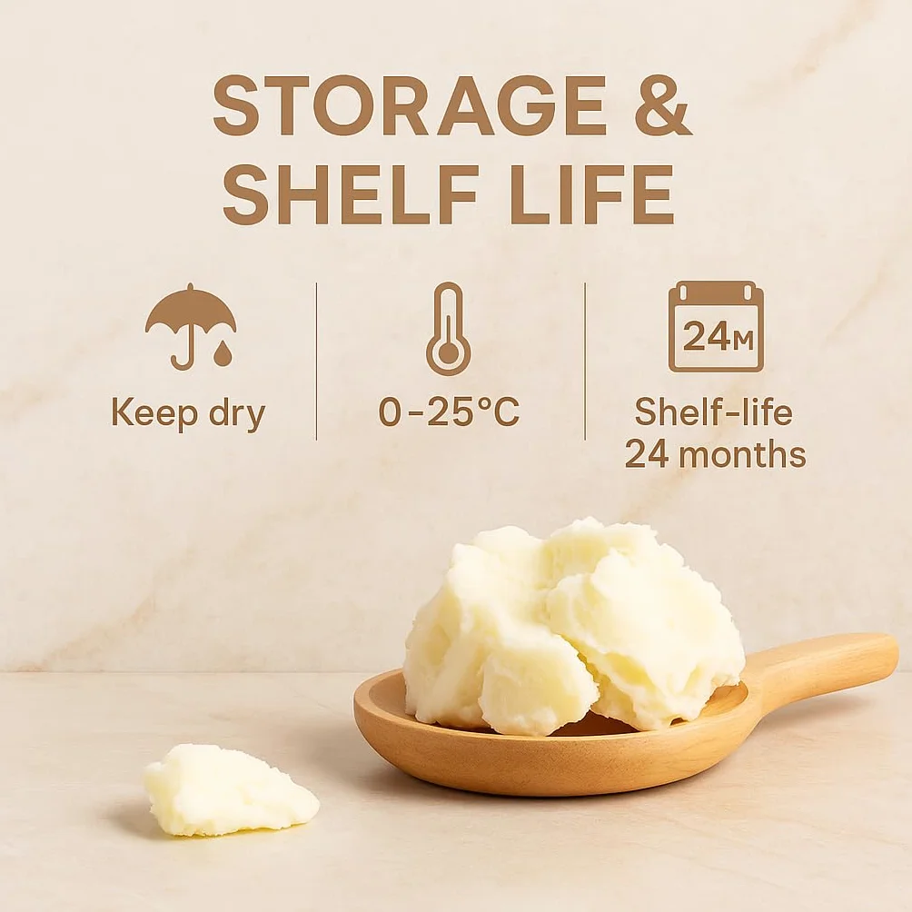 GiDeli Organiczne masło shea, 1 kg, nierafinowane, ręcznie ugniatane, klasa A, czyste hebanowe afrykańskie masło shea, całkowicie naturalne, balsam do ust i ciała o gładkiej konsystencji dla