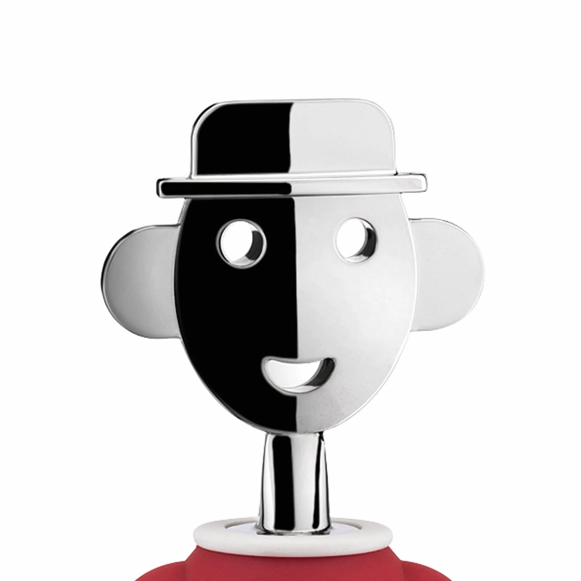 Alessi AAM23 R Design korkociąg, chromowany zamak i żywica termoplastyczna, czerwony