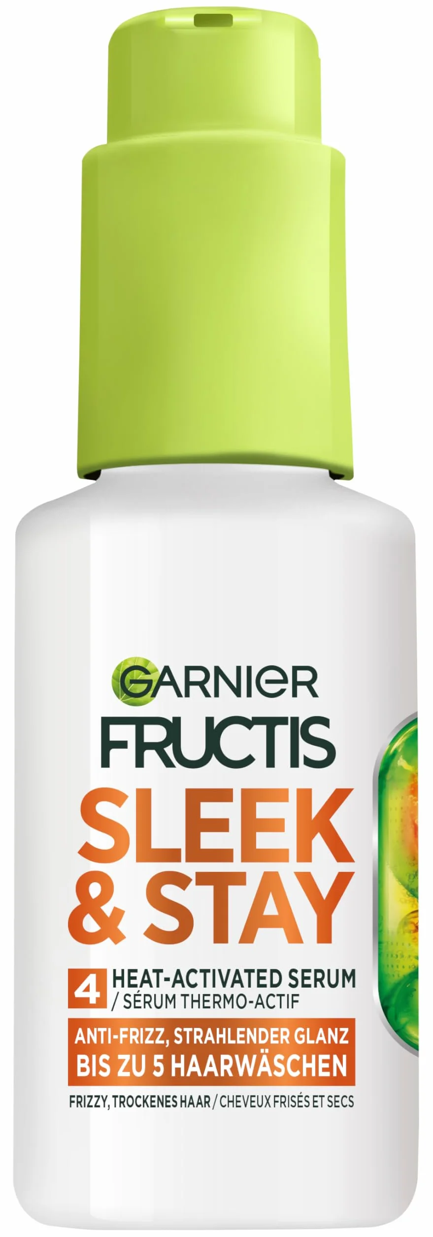 Garnier Fructis Sleek & Stay Heat-Activated Serum z alfa-silanami do włosów suchych i skłonnych do puszenia się, 50 ml