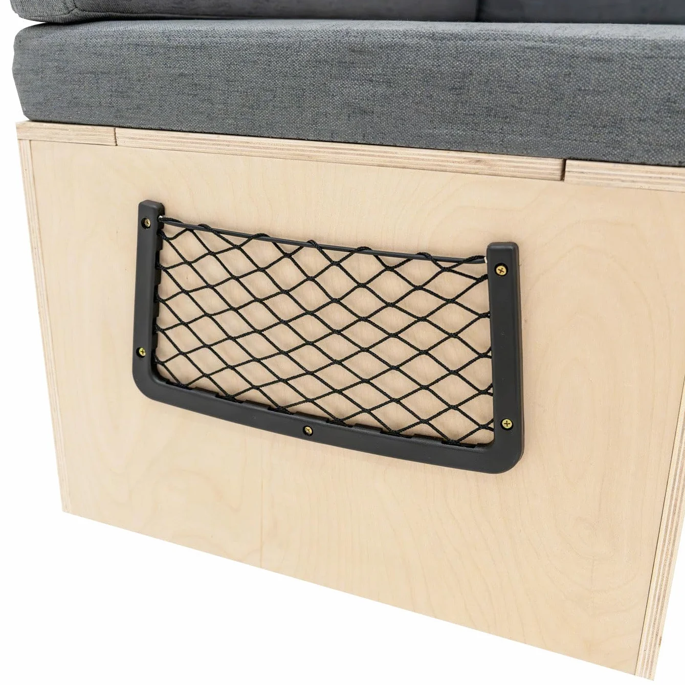Sofa rozkładana w kształcie L 180x120 cm drewno brzozowe z poduszkami 8 cm