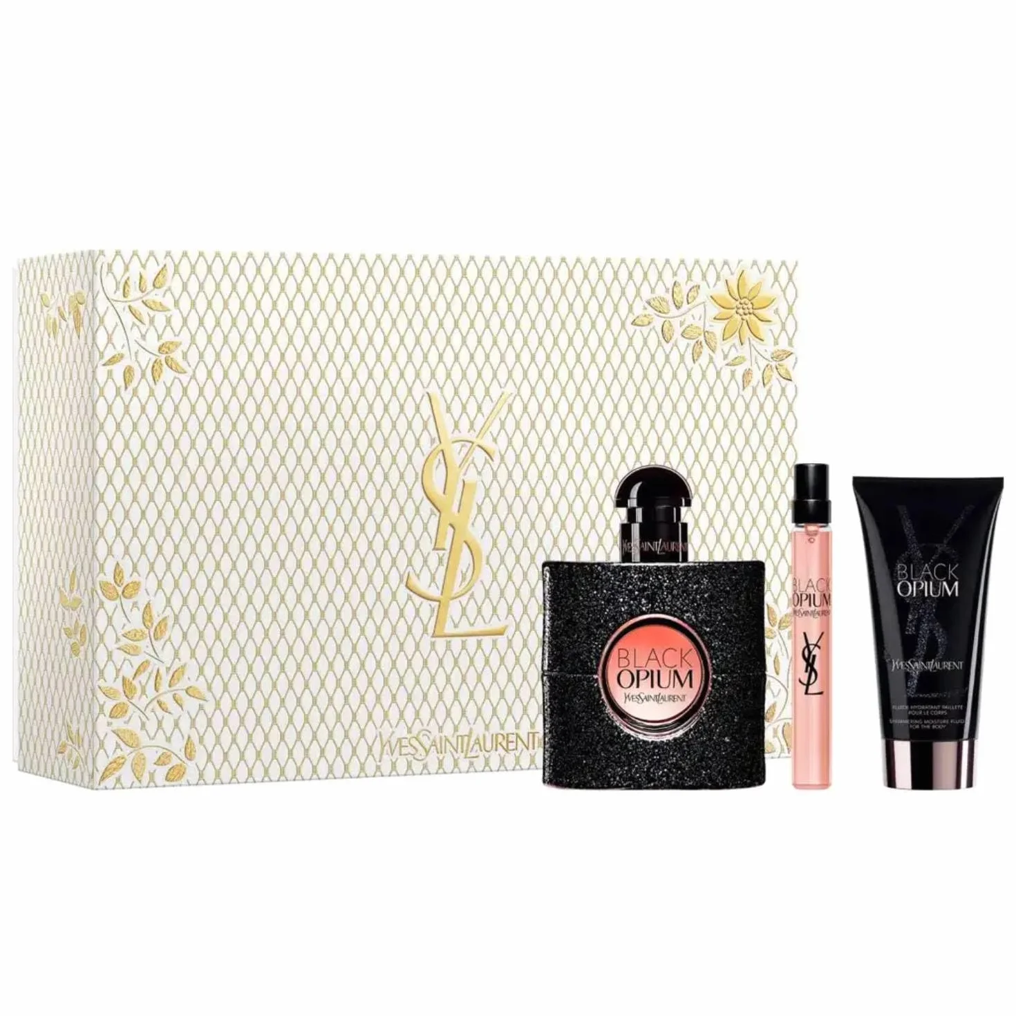 Yves Saint Laurent Black Opium Zestaw upominkowy dla kobiet EDP 50 ml EDP 10 ml i krem do ciała 50 ml
