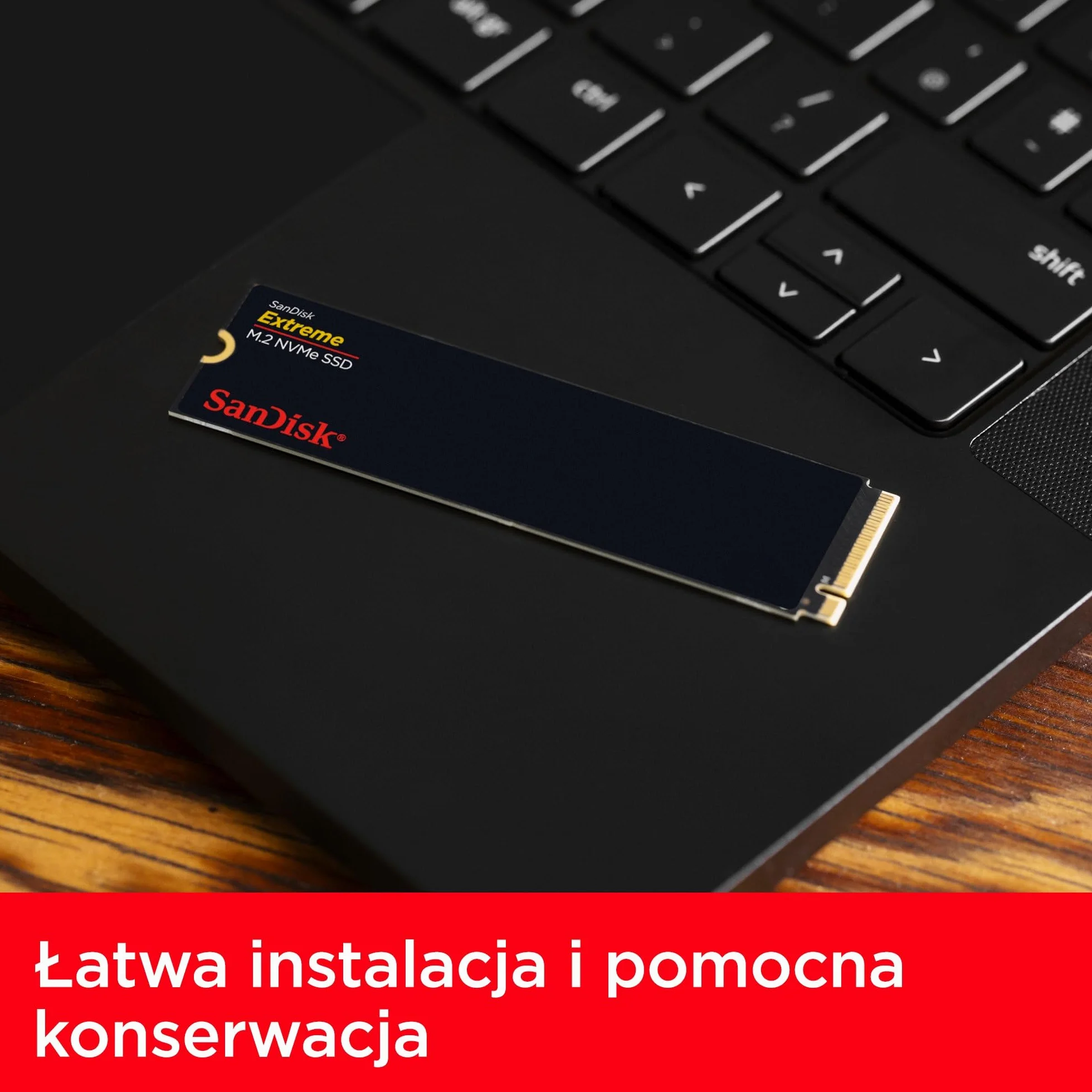 SanDisk Extreme 1TB M.2 NVMe SSD, wewnętrzny dysk SSD, PCIe Gen4, prędkość odczytu do 5150 MB/s, M.2 2280, technologia nCache, 5 lat