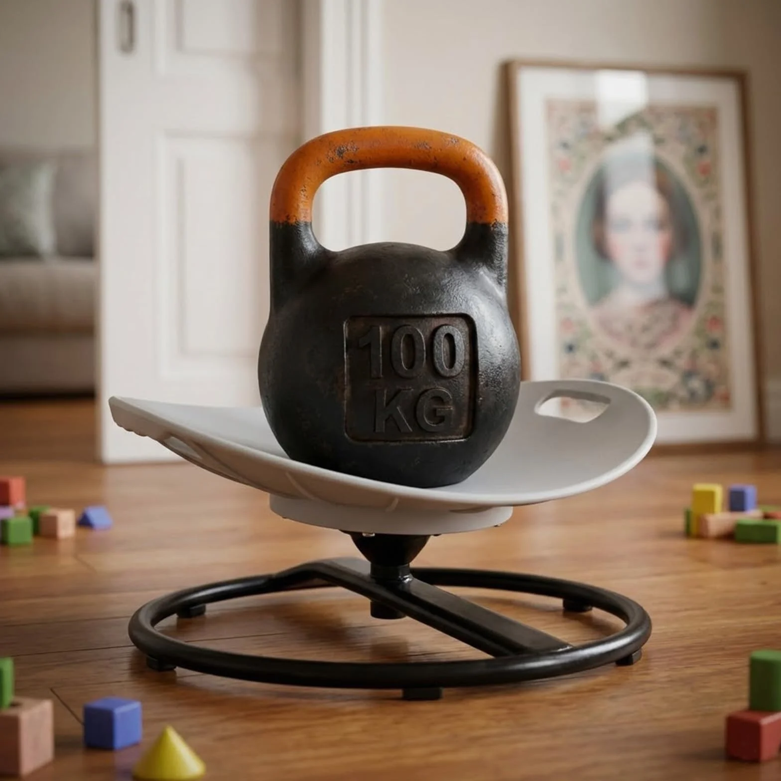 TopHomer Sensoryczne krzesło obrotowe dla autyzmu - Siedzisko obrotowe 360° dla dzieci z ADHD 3-8 lat, Bezpieczne uchwyty i antypoślizgowa podstawa, Łagodzenie choroby lokomocyjnej wewnątrz i na