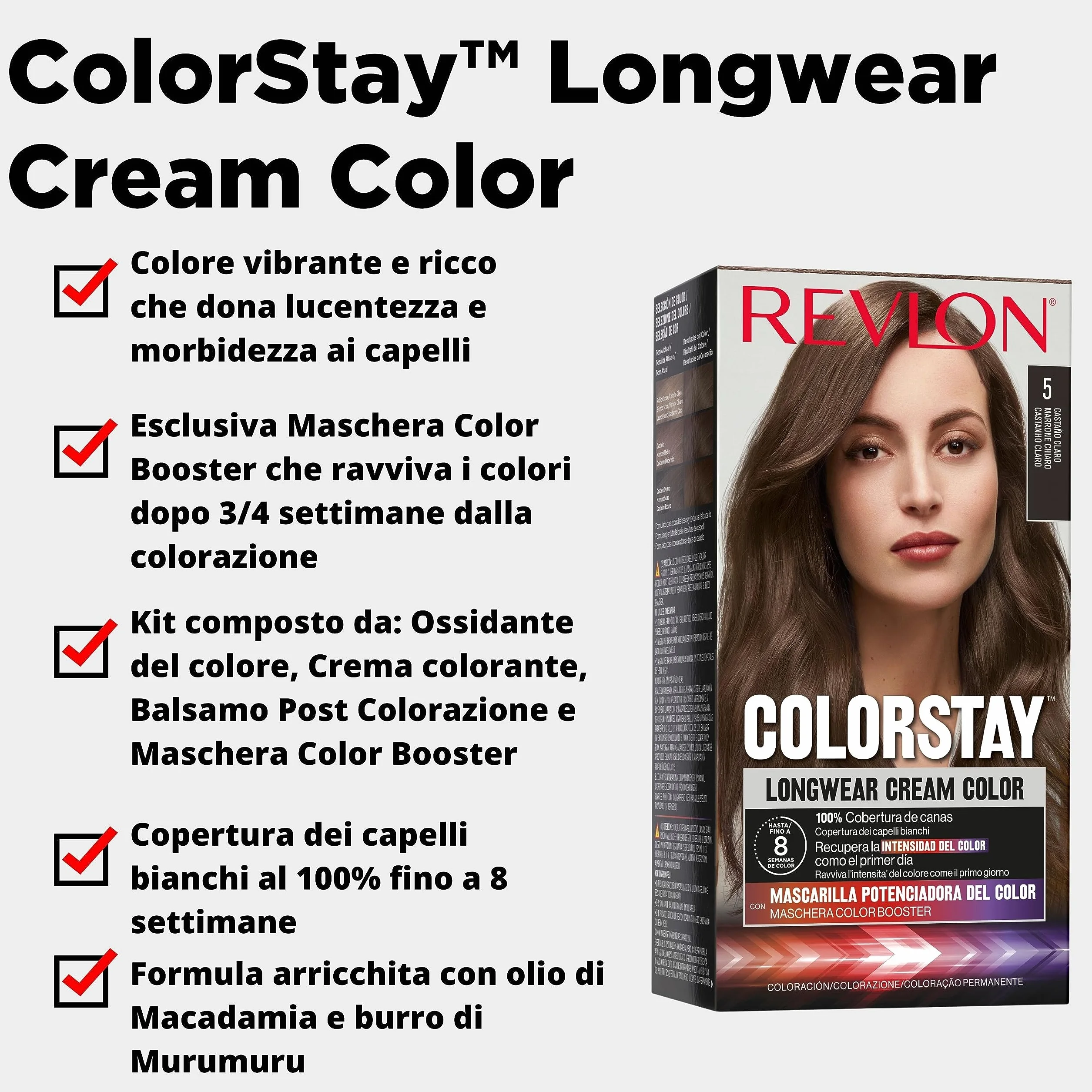 Revlon Colorstay Farba do Włosów, 1 Czarny, 165 ml