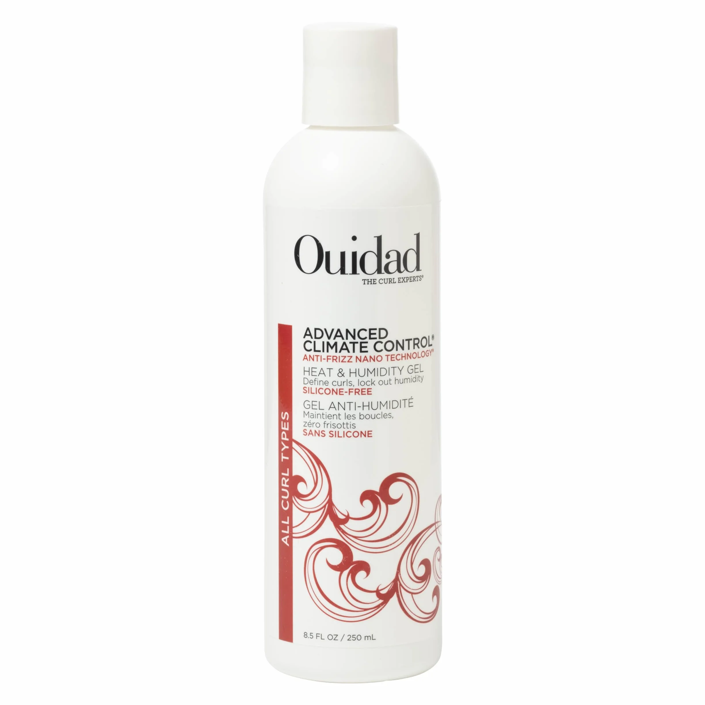 Ouidad Advanced Climate Control żel do utrzymywania ciepła i wilgotności elastyczny chwyt zdefiniuj loki przeciw puszeniu się, 250 ml