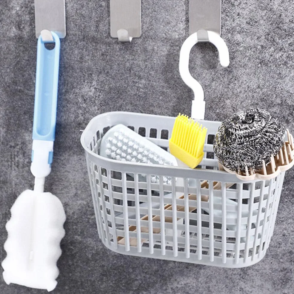 MAGICLULU 6kawałki Wiszące Kosze Plastikowe Do Łazienki i Kuchni z Hakami Organizer Ścienny Idealny Do Przechowywania Przyborów Higienicznych i Warzyw