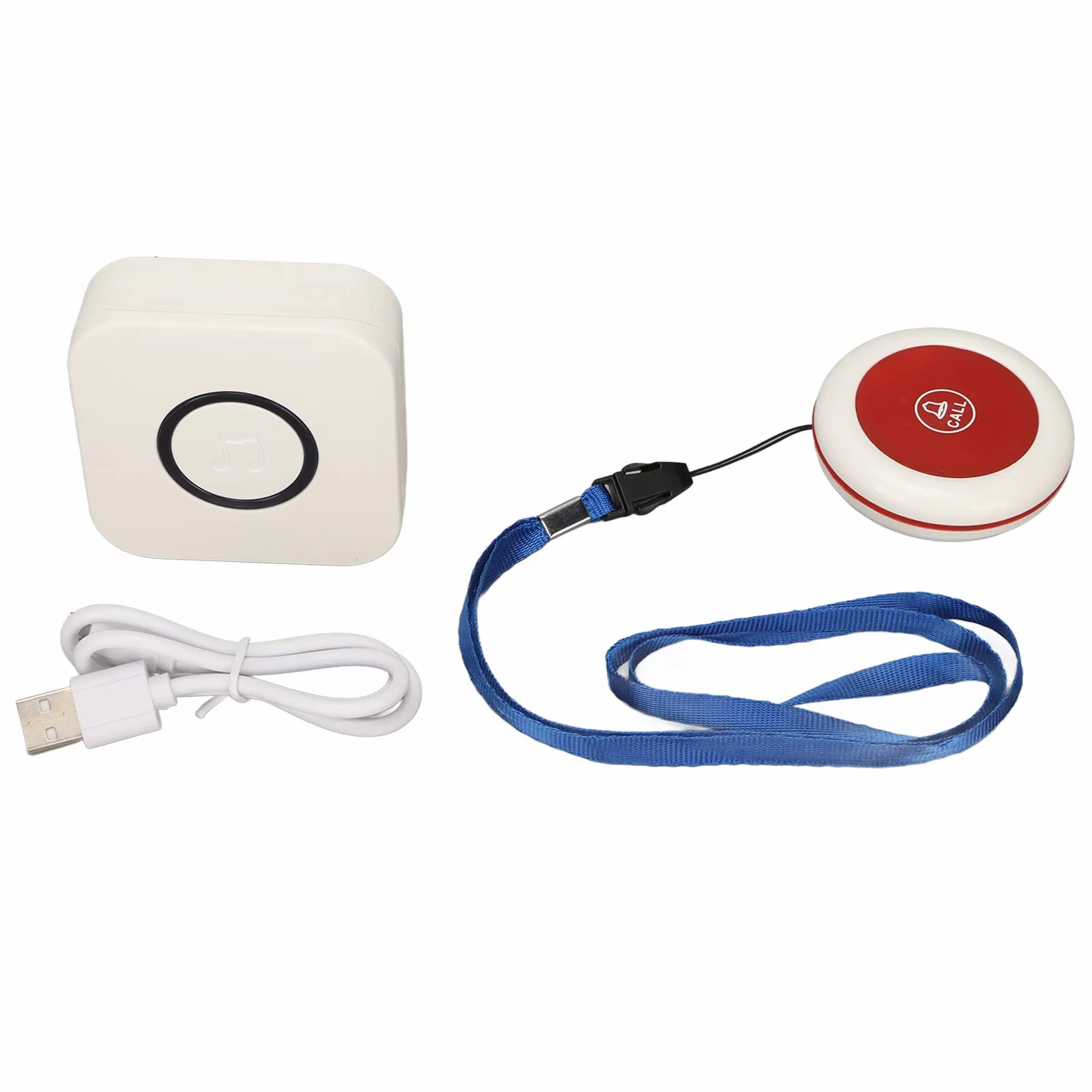 Caregiver Pager Wireless, Caregiver Call Button Systems For Seniors, Fall Alert Devices For Seniors, Help Buttons With Necklace, 38 Music 4 Level Volume