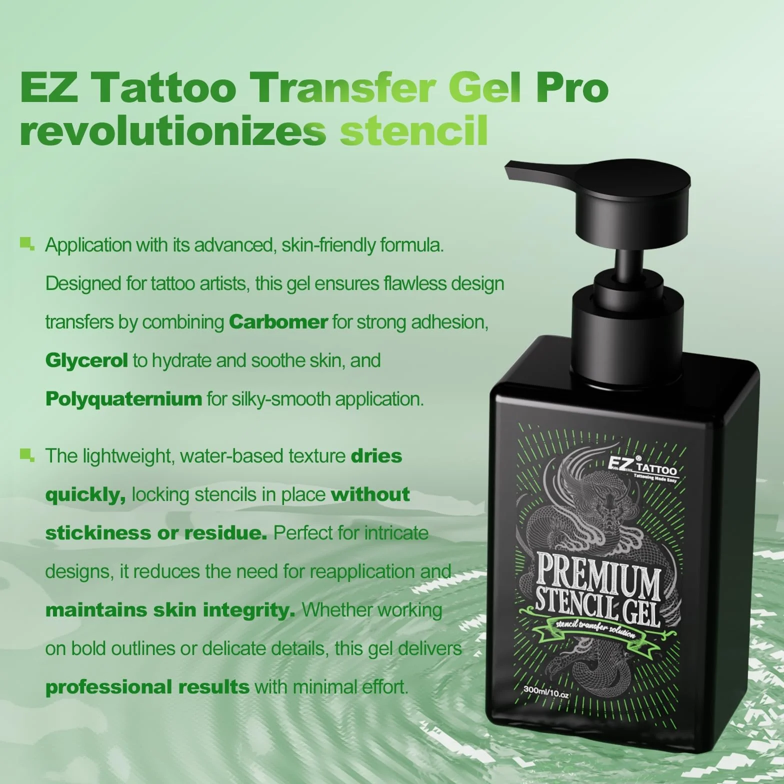 EZ Żel Transferowy Tatuaż - 150 ml Stencil Stuff, Żel do szablonu tatuażu, żel do szablonów do tatuażu, akcesoria
