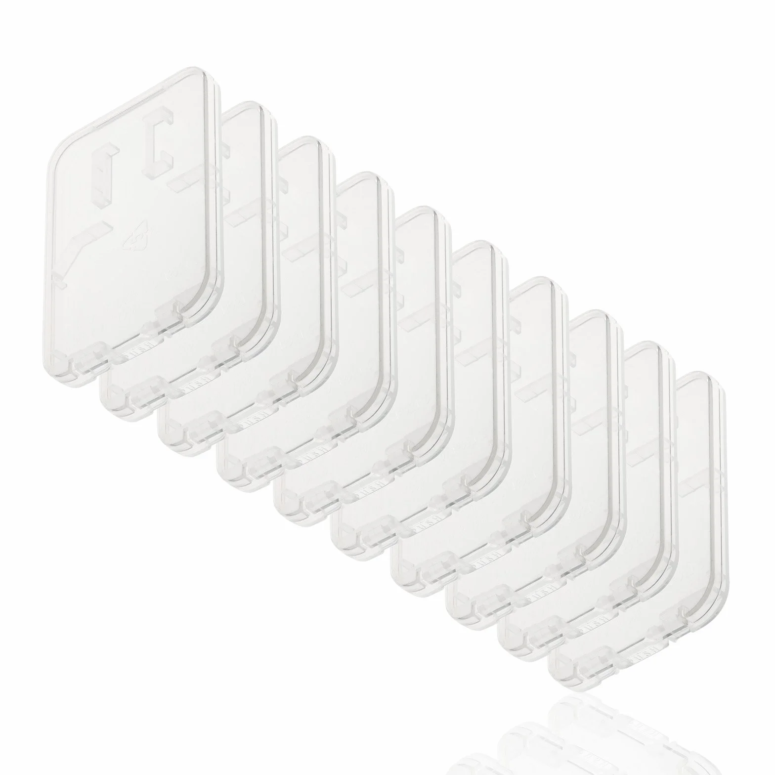 Poppstar pudełka ochronne, etui na kartę pamięci SD MMC MicroSD, 10 sztuk