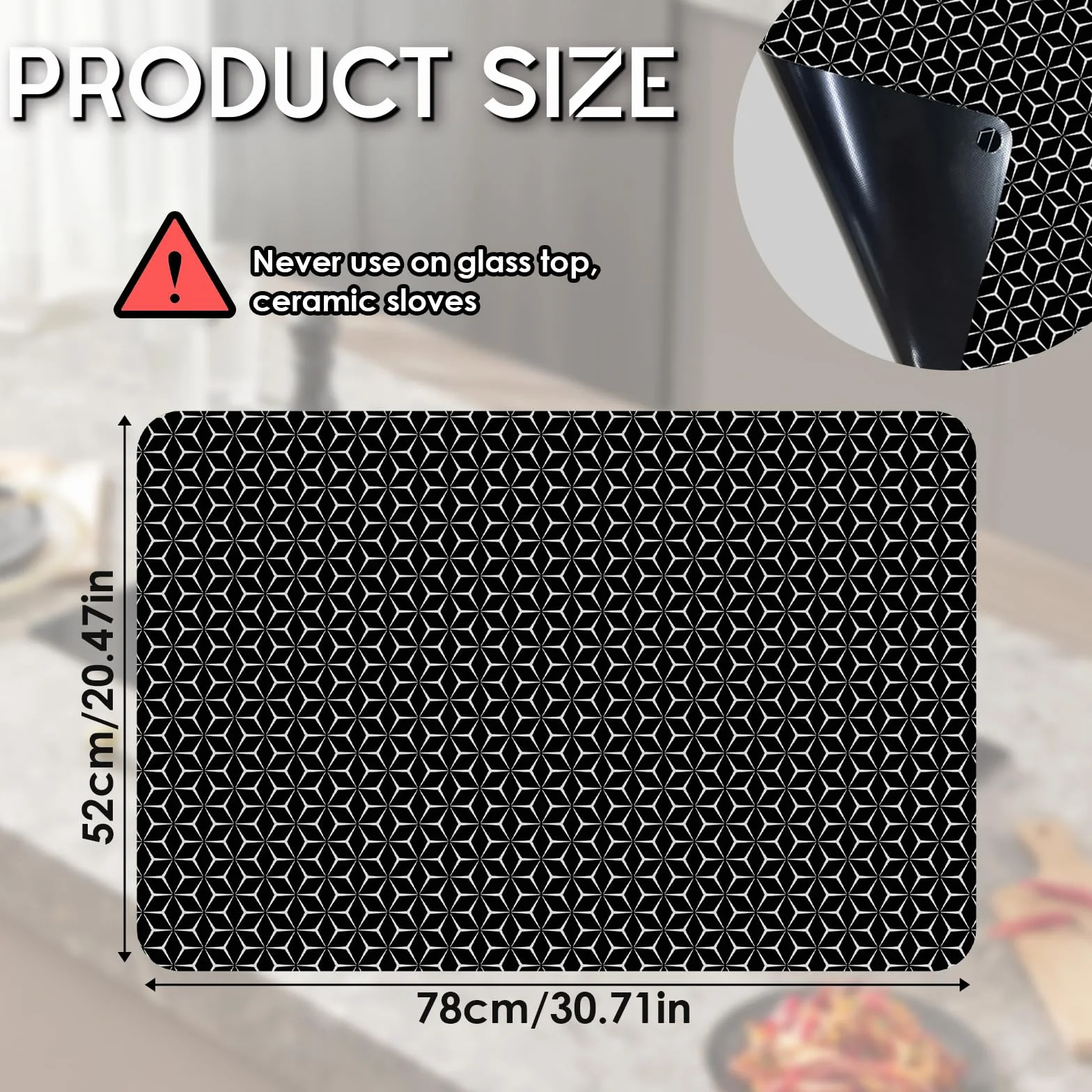 Osłona płyty indukcyjnej 52 x 78 cm mata ochronna wielokrotnego użytku