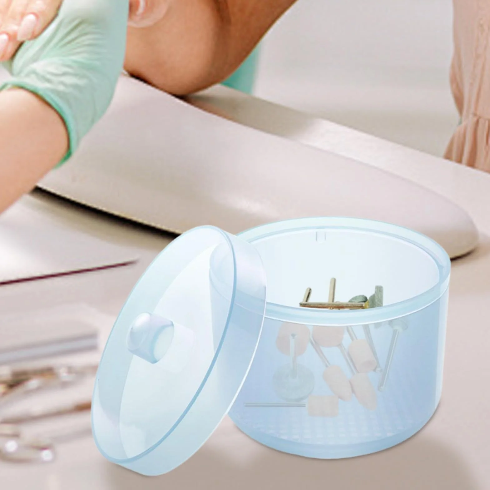 Sterylizator do paznokci Pojemnik do czyszczenia narzędzi manicure pedicure