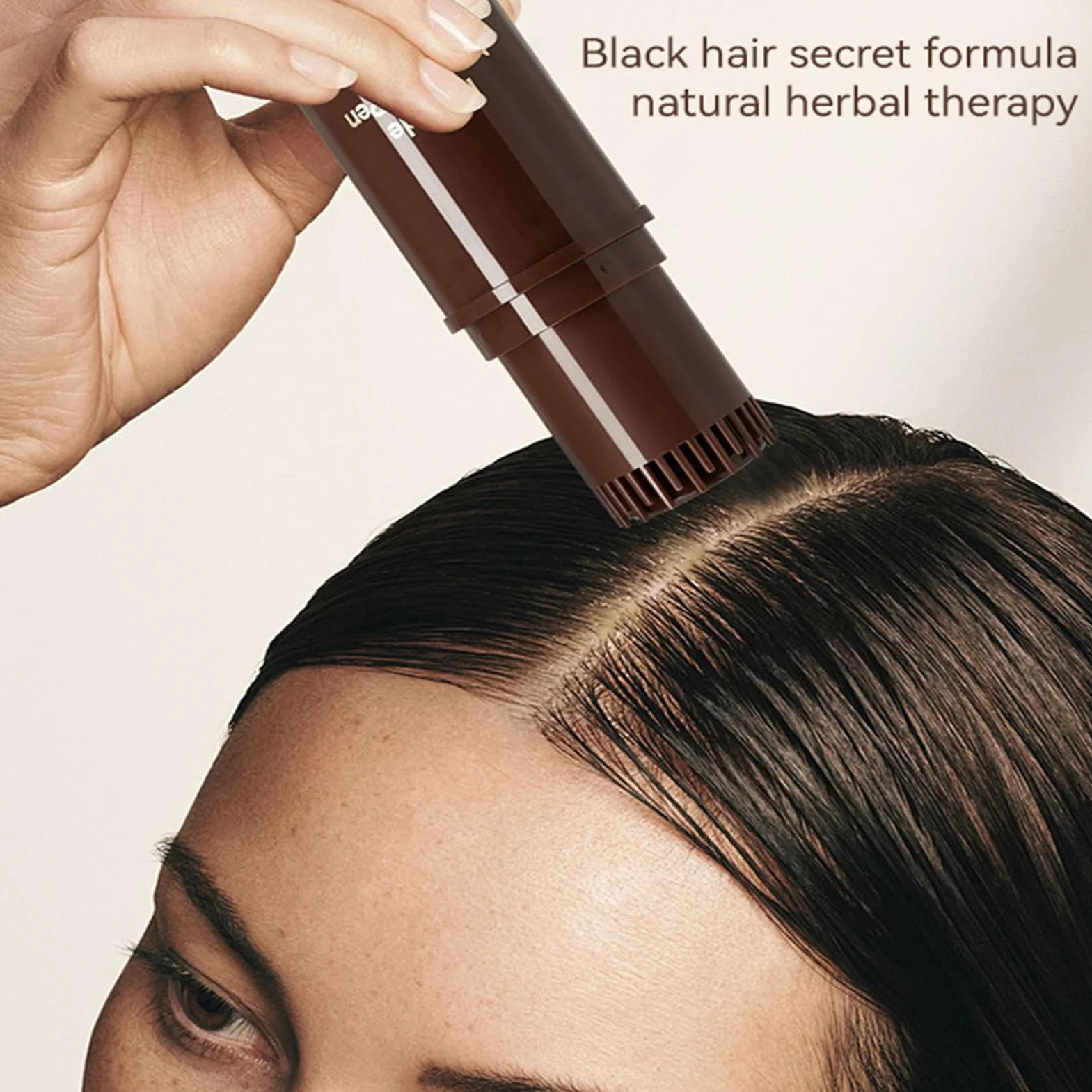 Temporary Gray Coverage- Hair Dye Applicator Comb for Women with Instant Tint | Pvc Material Details with Precision Grooming Function, Temporary Gray Coverage, Salon Home Travel, Black 12g Portable To