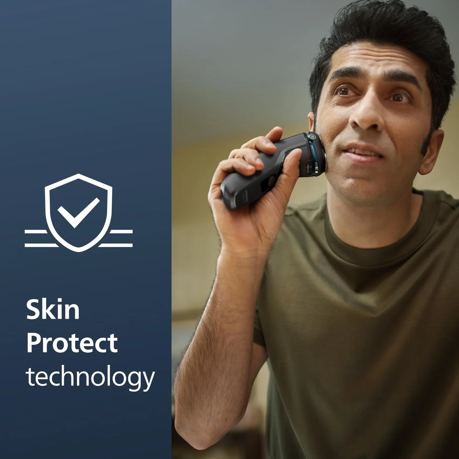 Philips Golarka elektryczna seria 3000 – golarka elektryczna dla mężczyzn do golenia na mokro i na sucho z technologią SkinProtect, wysuwana trymer do brody, golarka bezprzewodowa, S3145/00