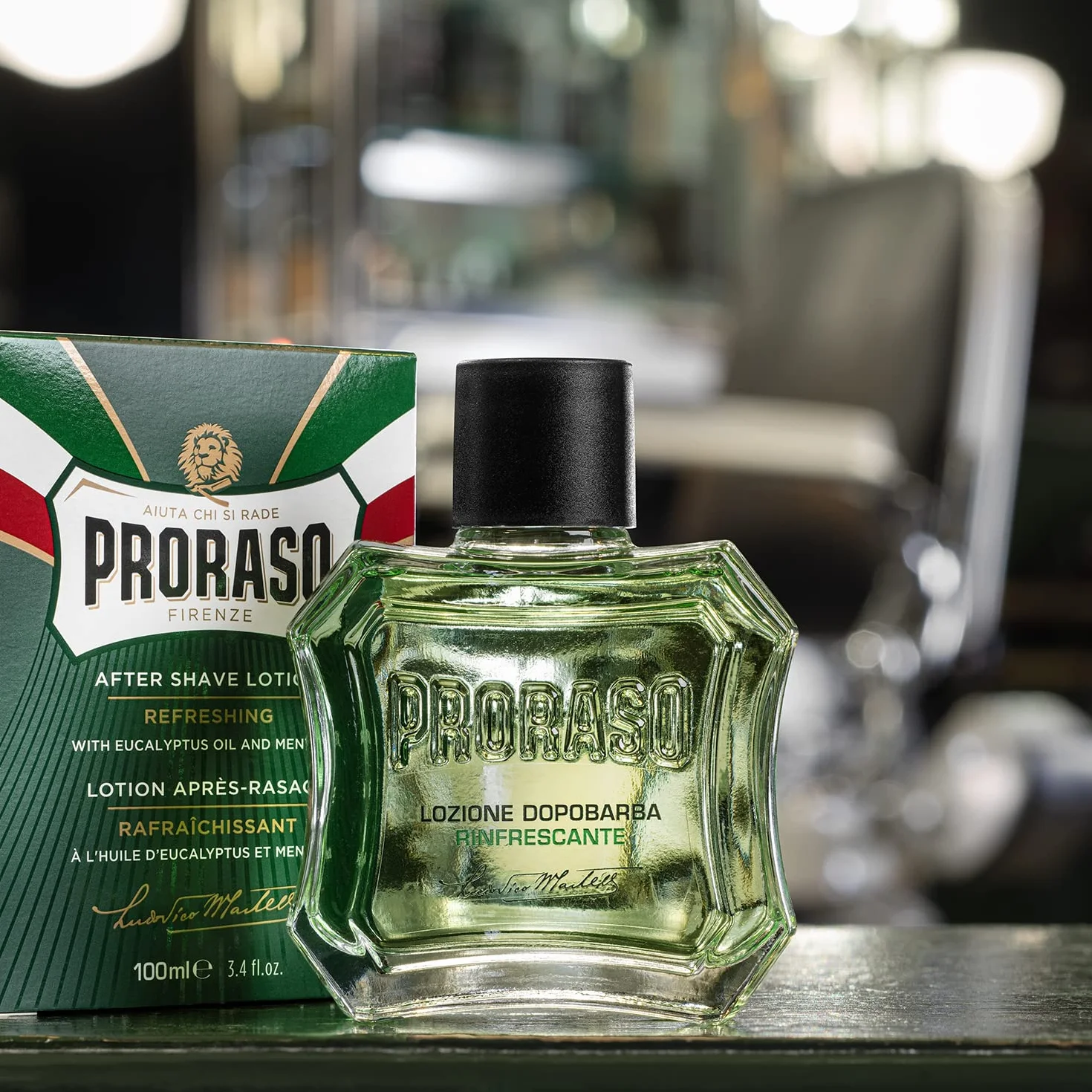 Proraso Odświeżający Tonowanie Płyn po Goleniu Balsam 100 ml Zielony