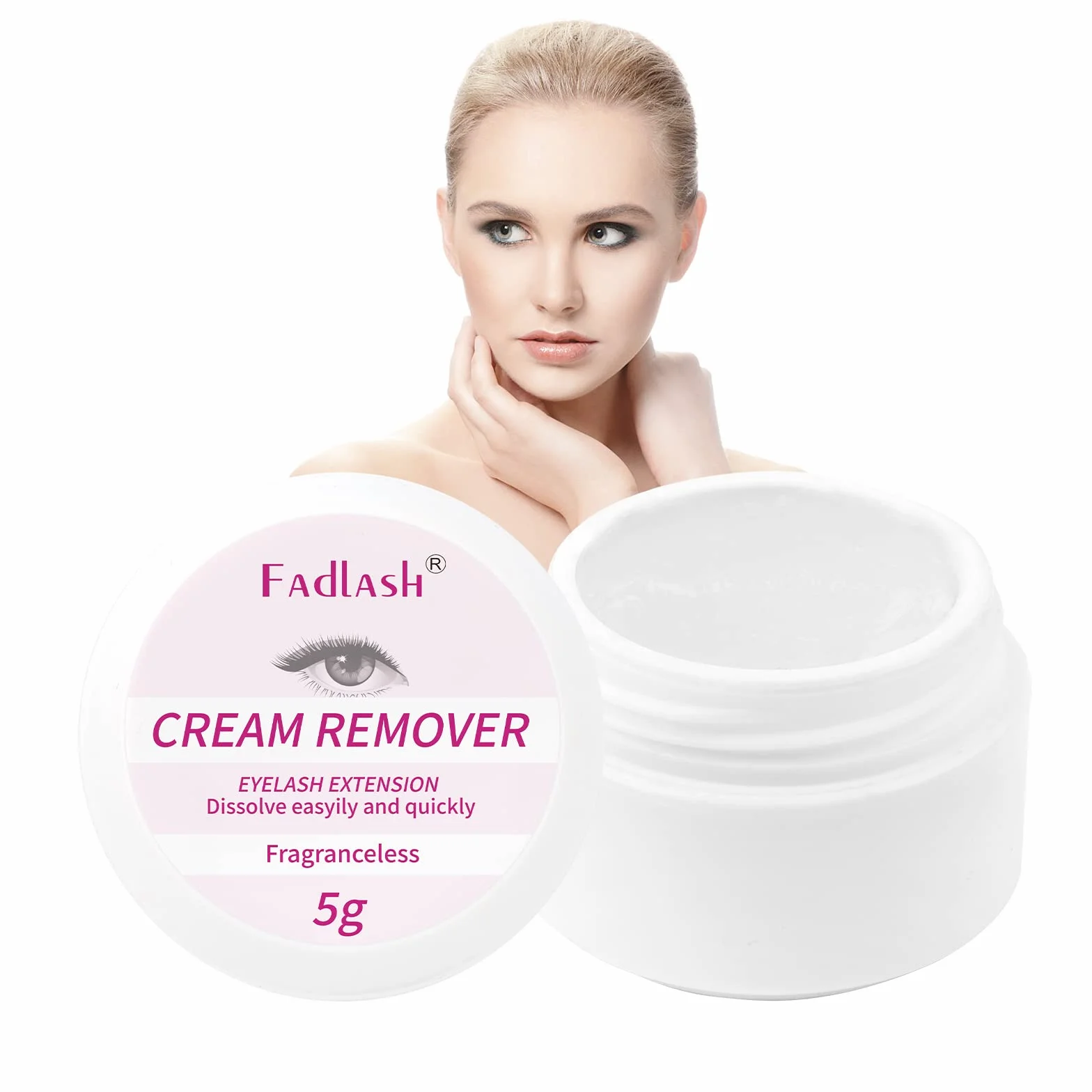 FADLASH Krem do usuwania rzęs 5 g, krem do przedłużania rzęs, produkt do usuwania przedłużania rzęs (nieperfumowany)