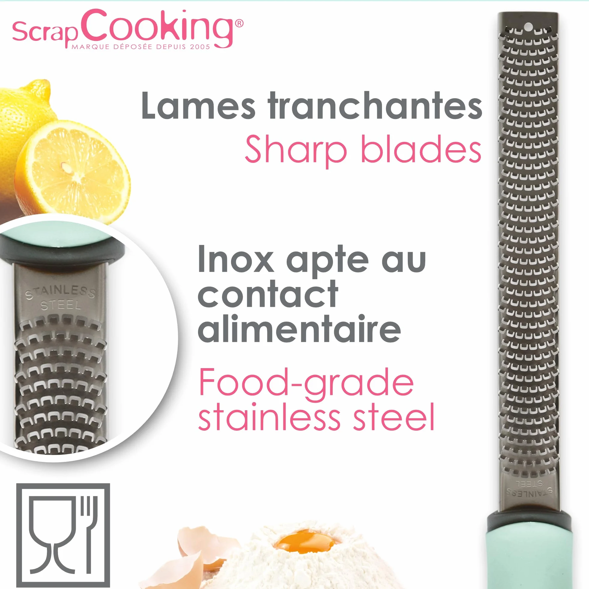 Zesteur Do Zesterów Agrum Cytryny Pomarańczowy Zielony Wodny ScrapCooking