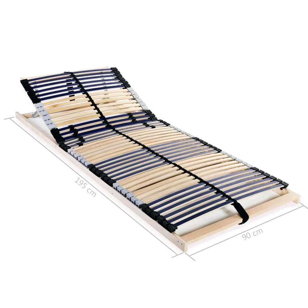 vidaXL Stelaż do łóżka z 42 listwami 7 stref 90 x 200 cm