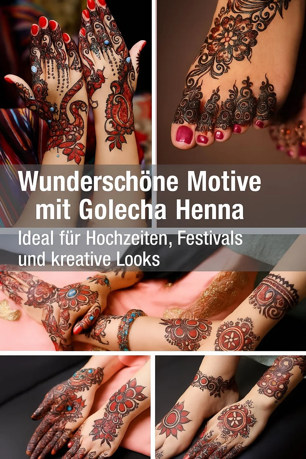 Golecha Henna - dwa kolory - czarny i wiśniowy