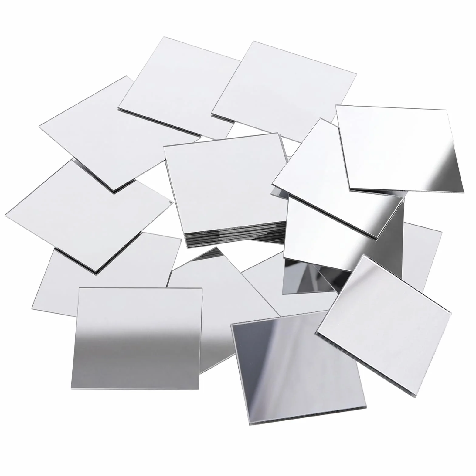 Akrylowe płytki lustrzane samoprzylepne kwadratowe 5×5 cm 25 sztuk mini luster mozaika dekoracja ścienna