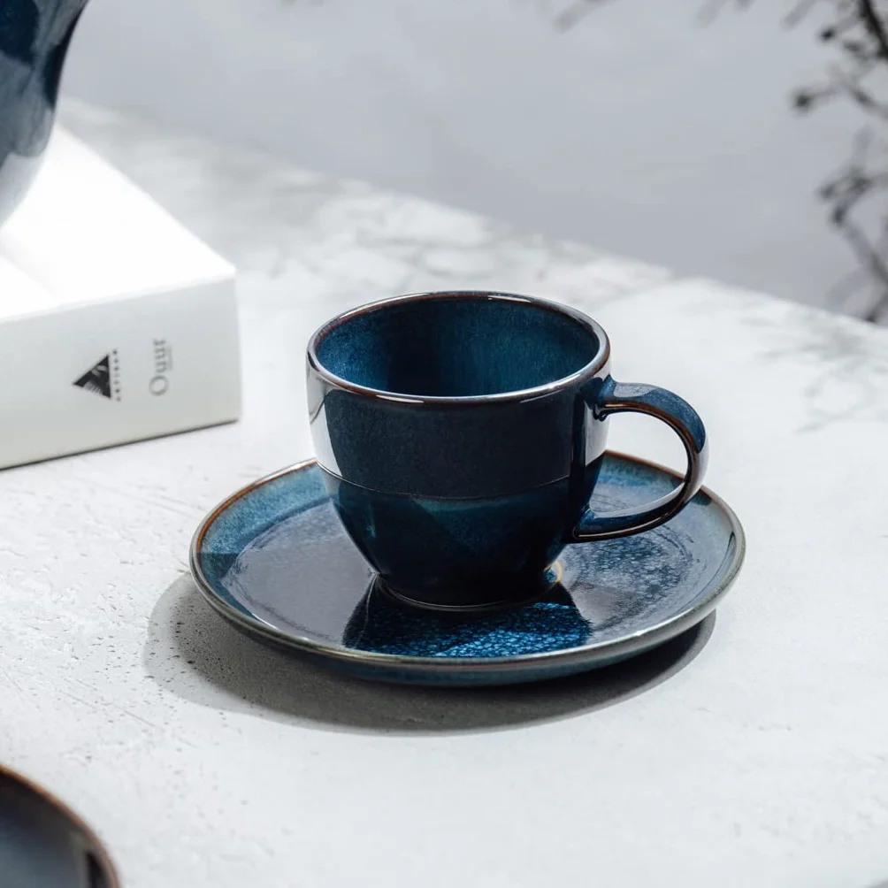like. by Villeroy & Boch – Crafted Denim filiżanka do espresso, filiżanka porcelanowa niebieska, pojemność 60 ml