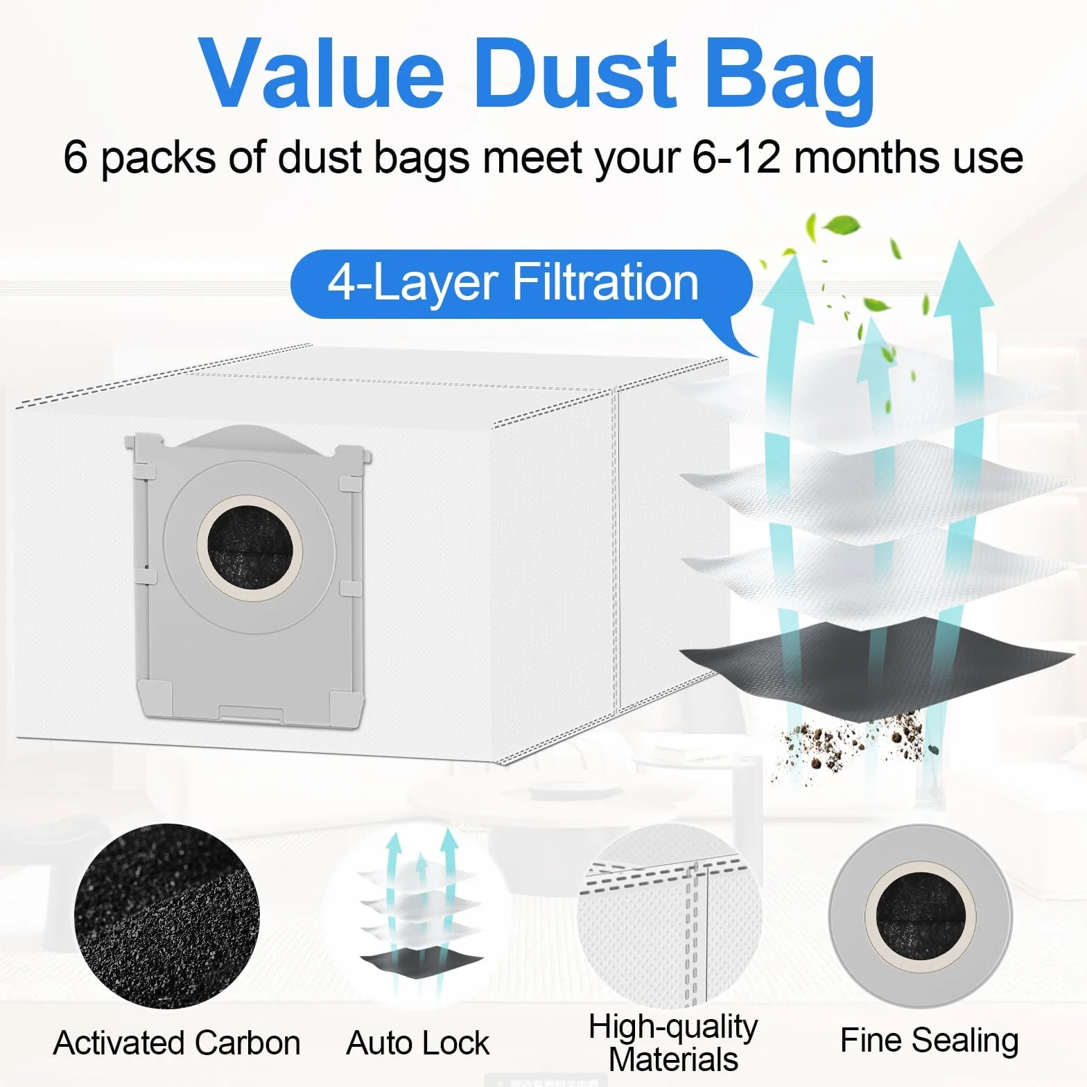 X9 Pro Omni akcesoria do Ecovacs Deebot X9 Pro Omni / X9 Omni części zamienne X9 zestaw akcesoriów z 4 workami do kurzu, 4 filtrami, 1 główną szczotką, 2 wałkiem do wycierania, 6 bocznymi
