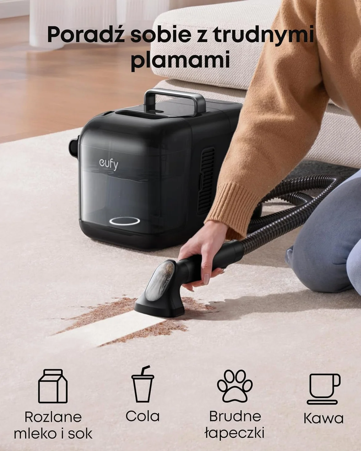 eufy E28 Omni Robot sprzątający z mopem HydroJet, 20000 Pa, automatyczne czyszczenie dywanów