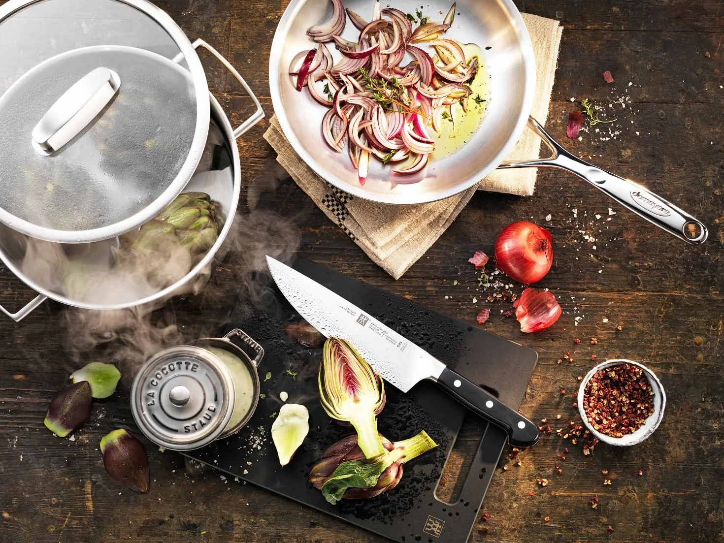 ZWILLING Kochtopf-Set 5-tlg. Edelstahl Induktionsgeeignet Vitality