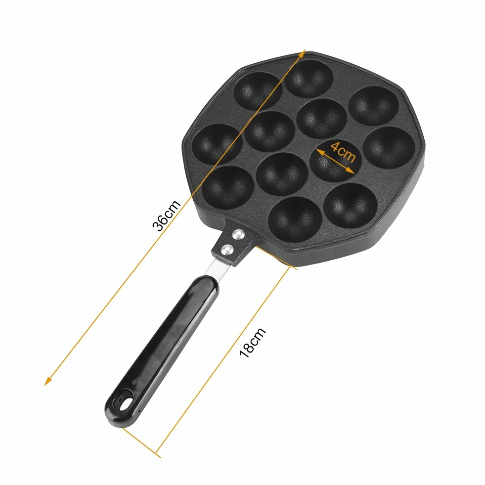 Asixx Aluminiowa Patelnia do Takoyaki Nieprzywierająca 12 Otworów
