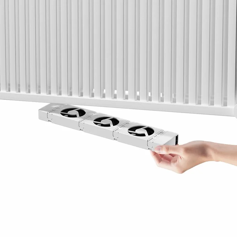 Wentylator chłodzący naścienny grzejnik elektryczny Wentylator chłodnicy Wentylator mono Zestaw nadaje się do grzejników i konwektorów o długości od 50 cm do 70 cm wentylator chłodzący