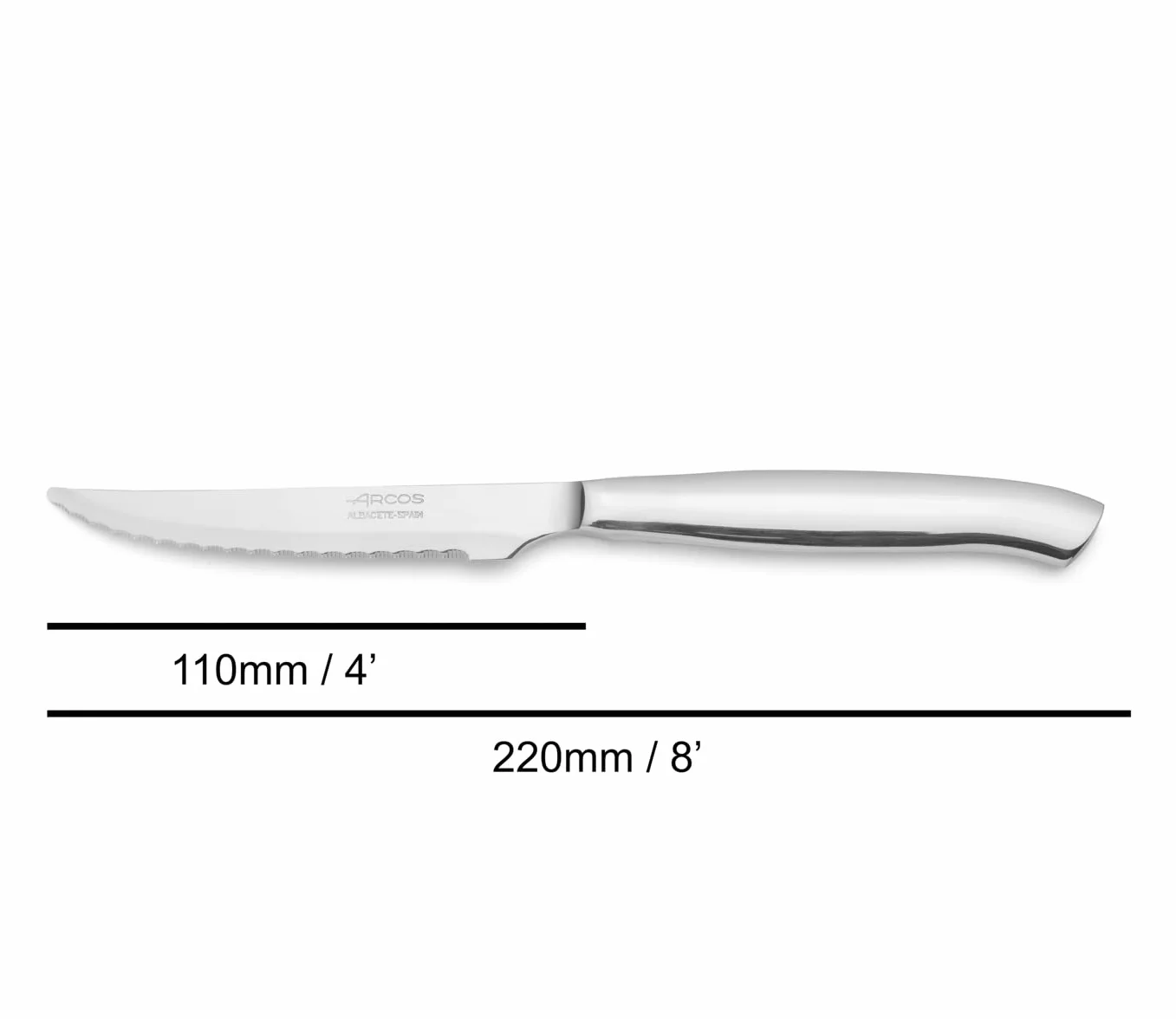 Arcos 4-częściowy zestaw noży do steków 10 cm stal nierdzewna seria Mesa